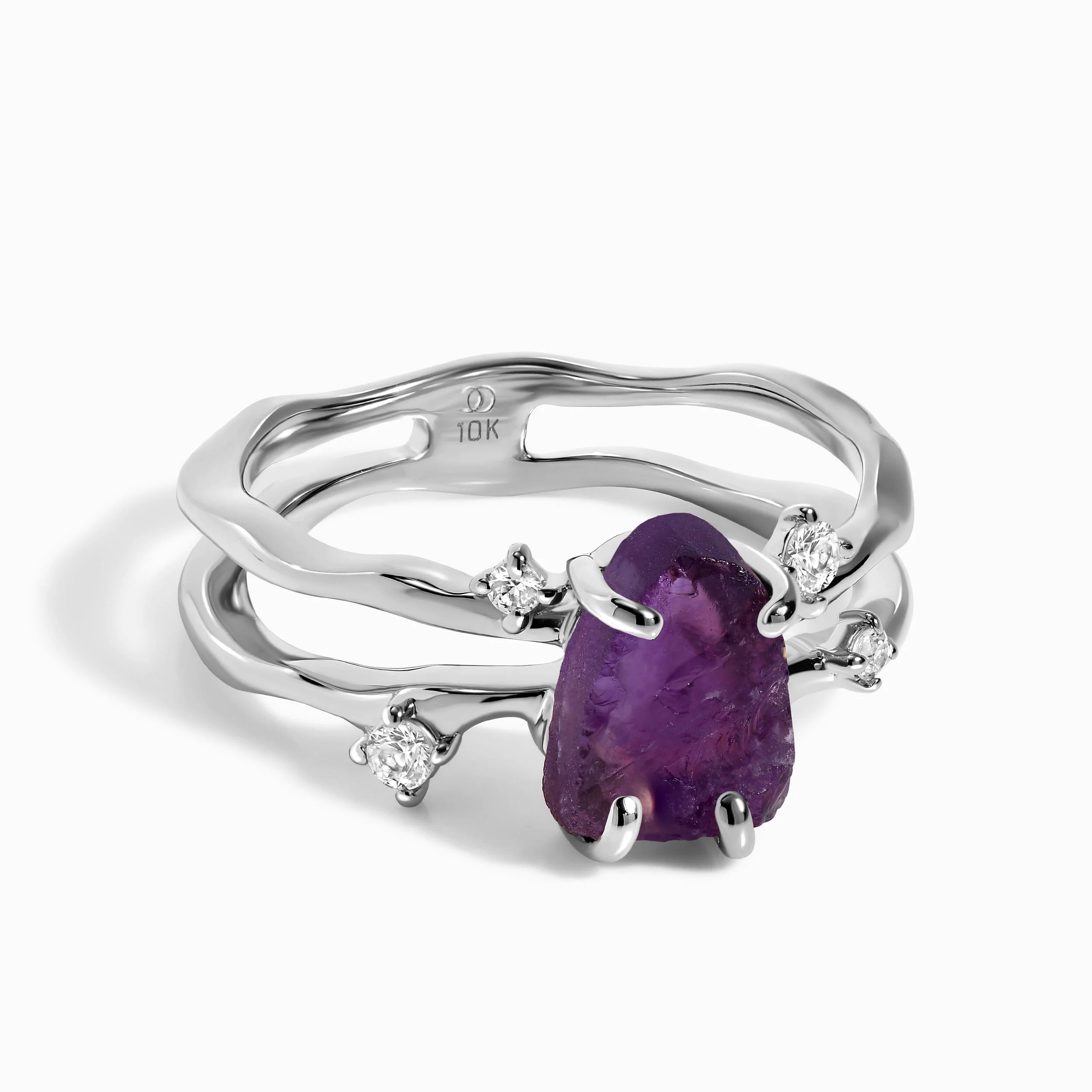 Raw Crystal Ring - Flow Amethyst - Image 10