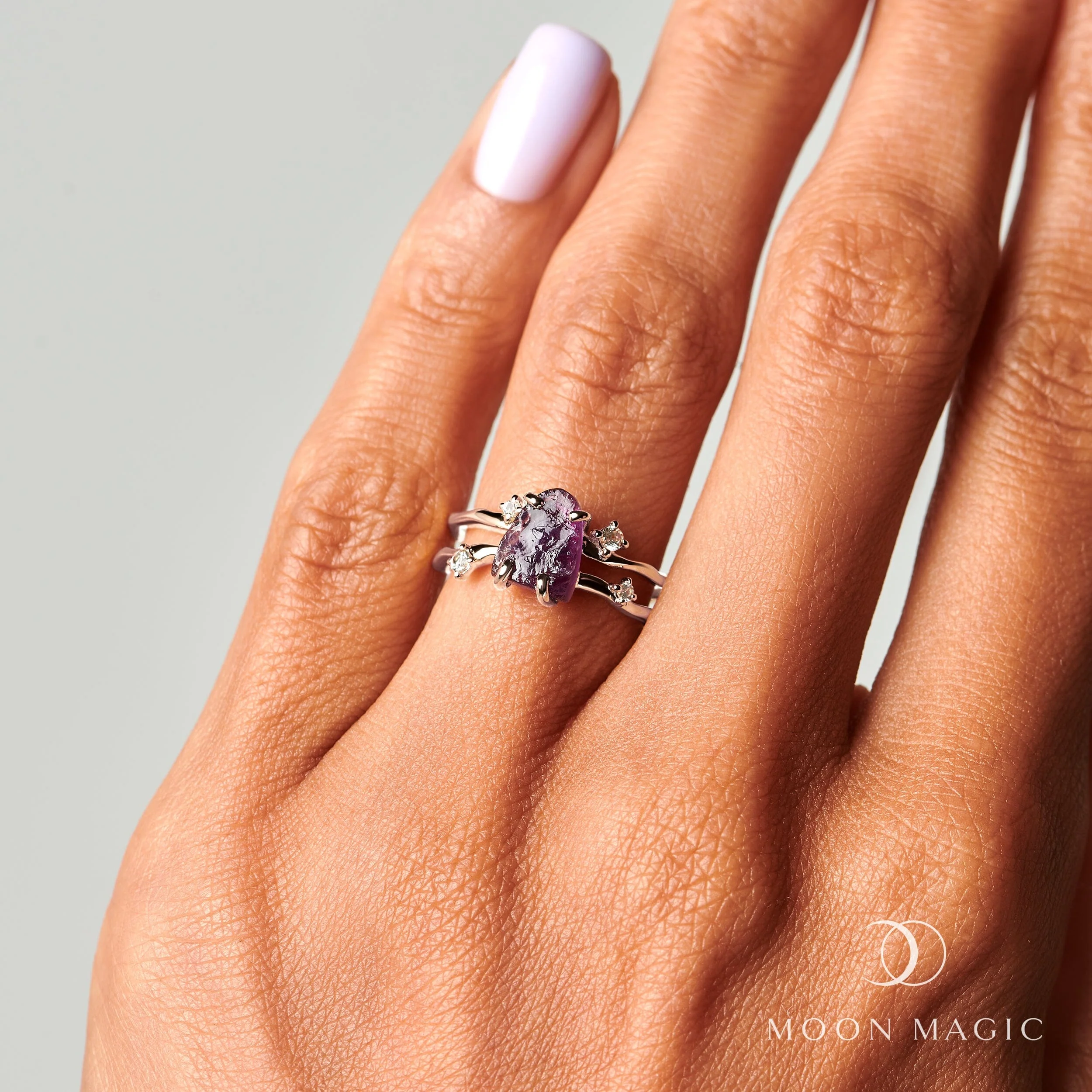 Raw Crystal Ring - Flow Amethyst - Image 2