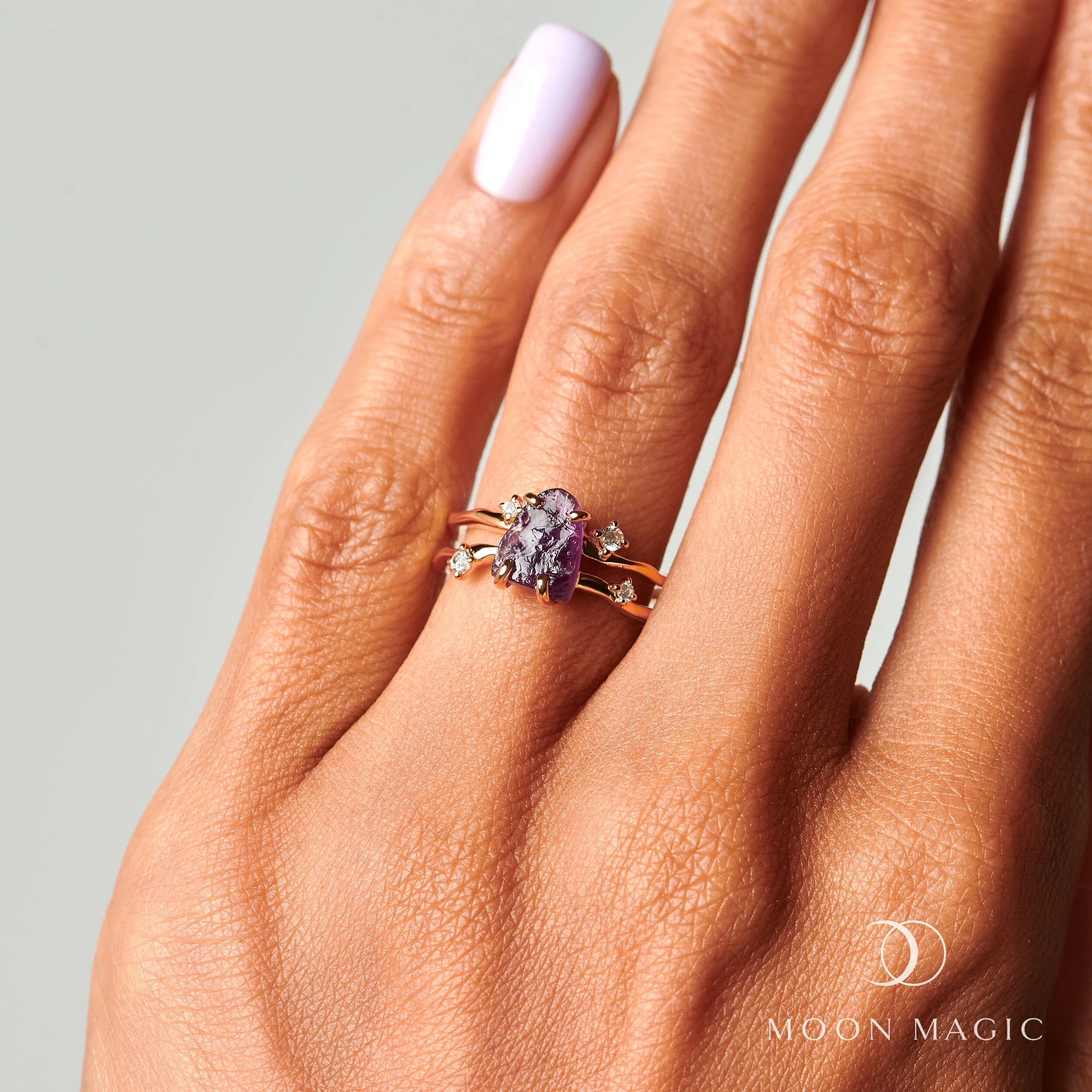 Raw Crystal Ring - Flow Amethyst - Image 5