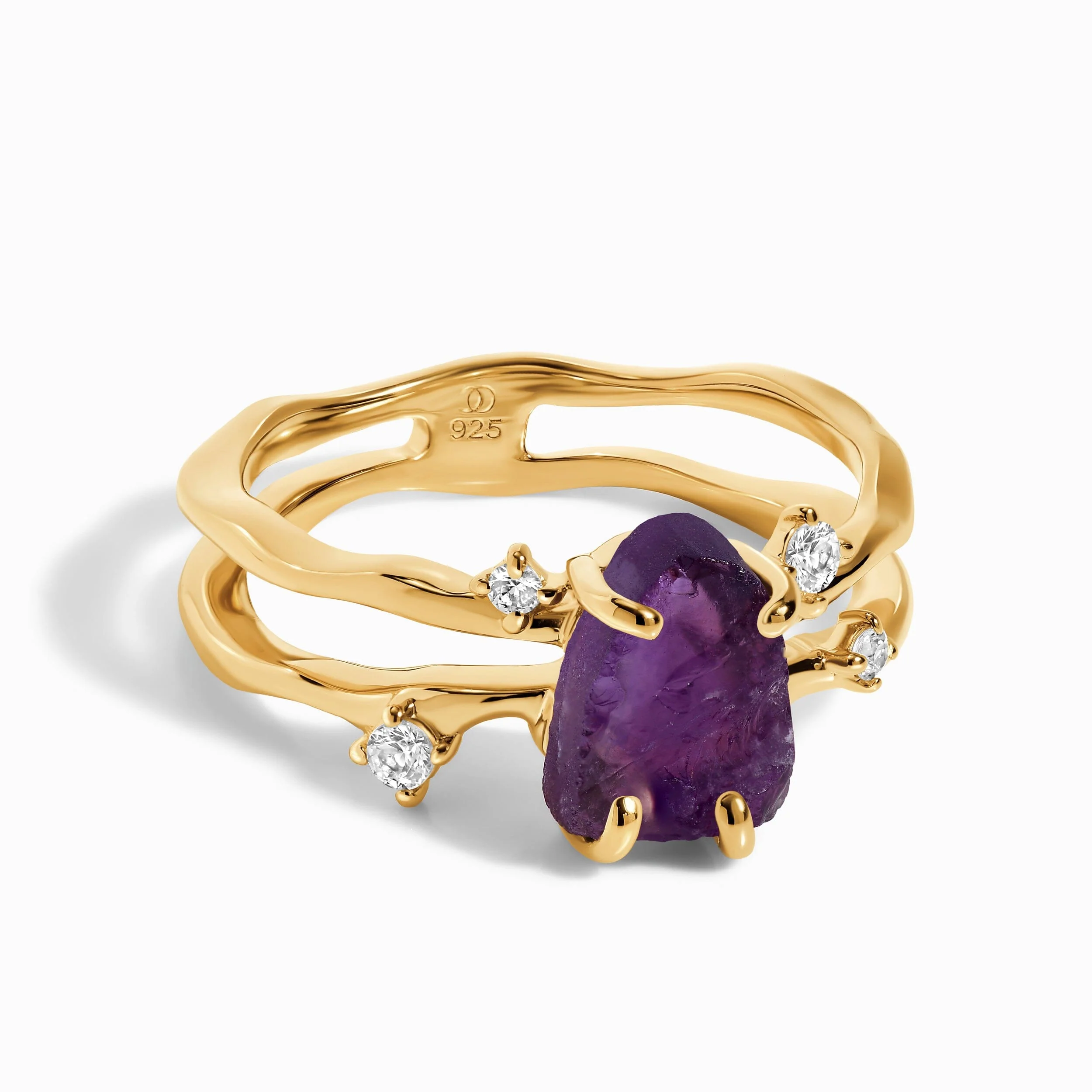 Raw Crystal Ring - Flow Amethyst - Image 7