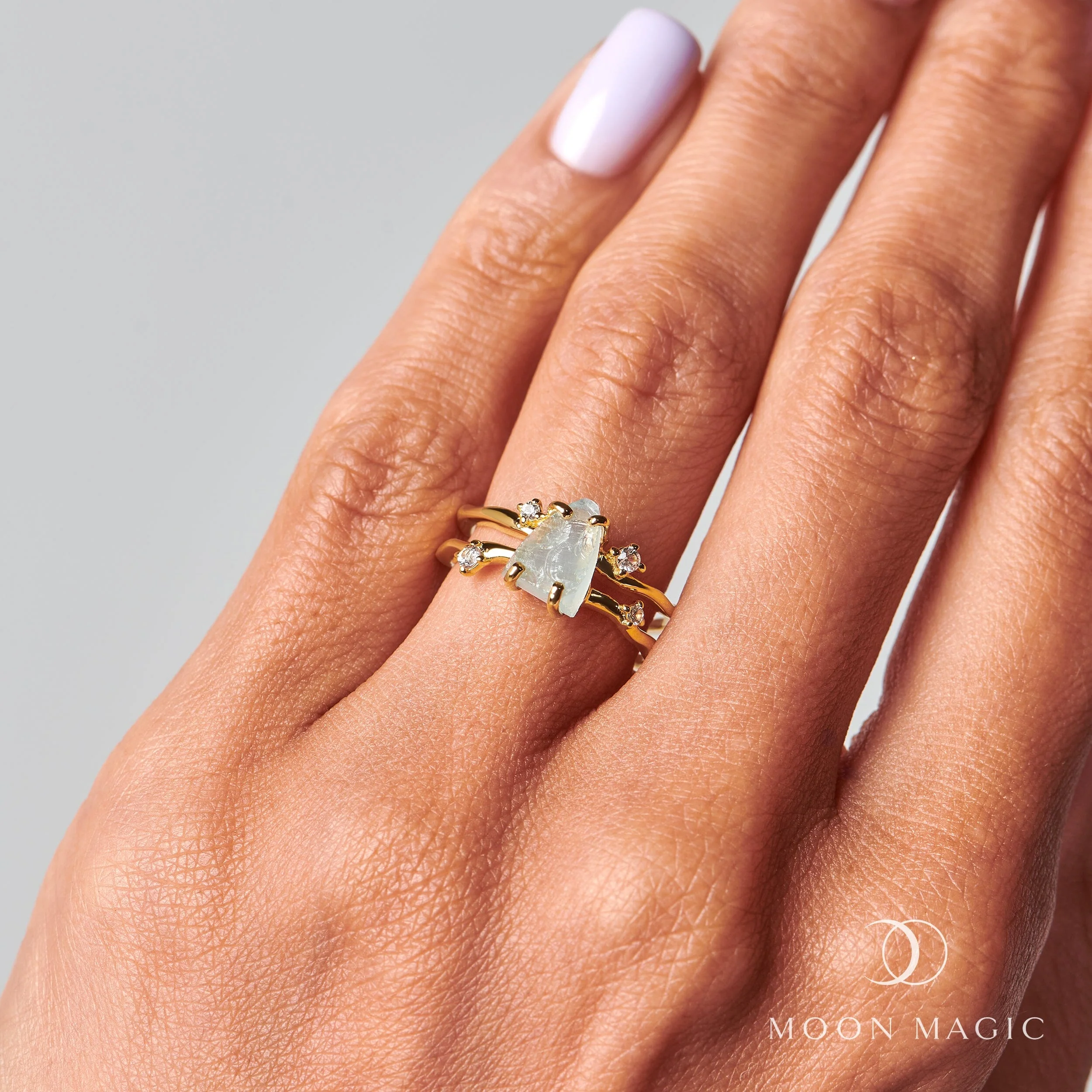 Raw Crystal Ring - Flow Aquamarine - Image 12