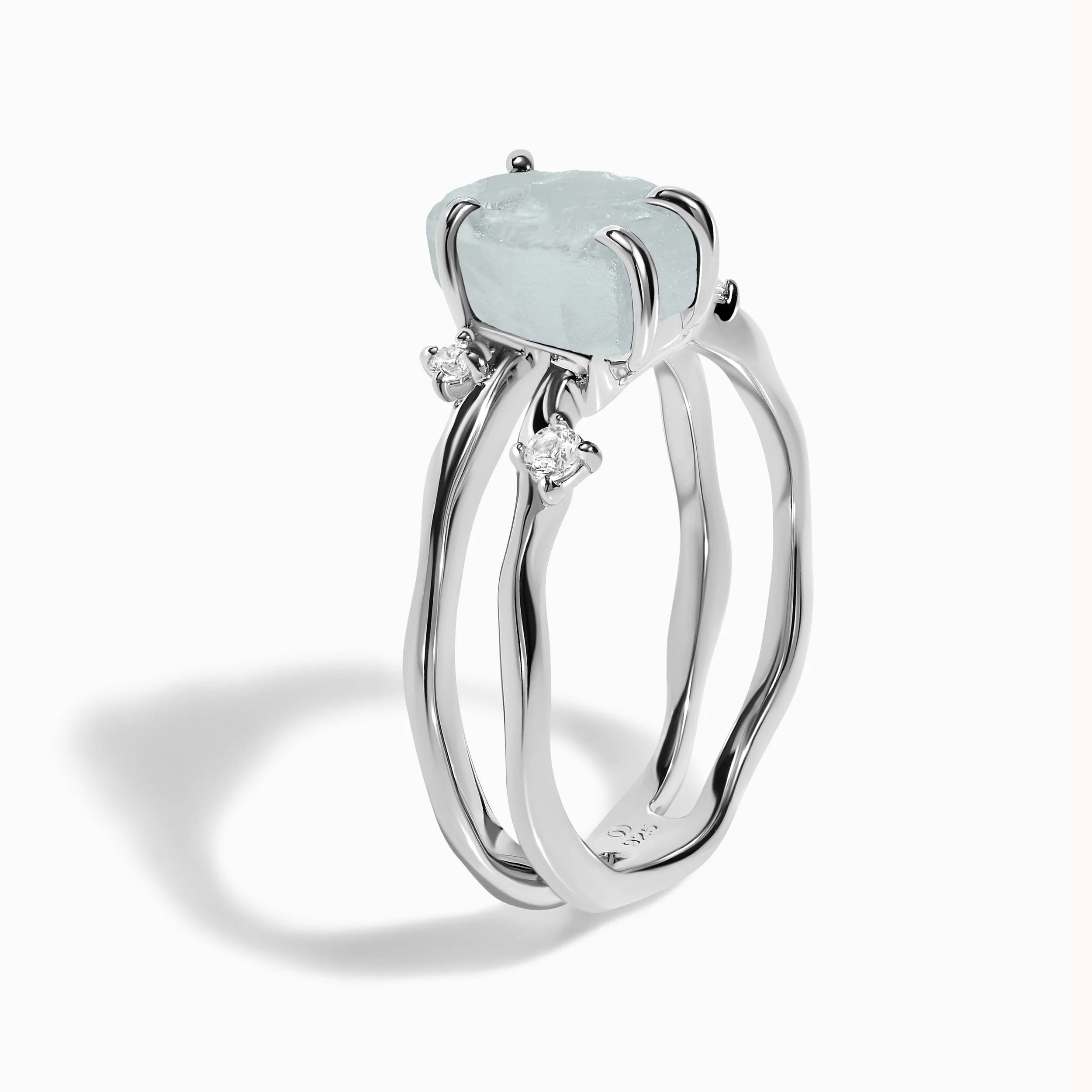 Raw Crystal Ring - Flow Aquamarine - Image 15
