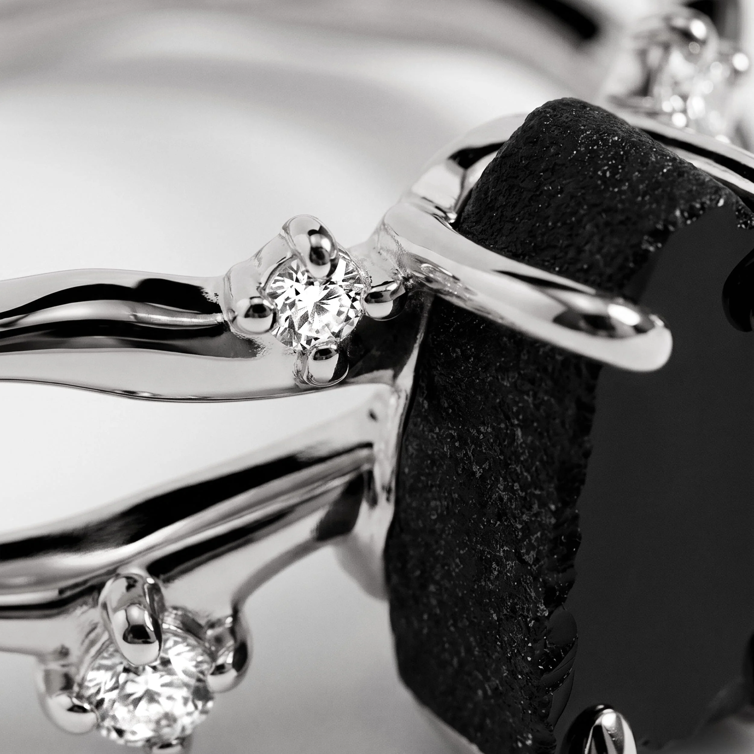 Raw Crystal Ring - Flow Black Obsidian - Image 20