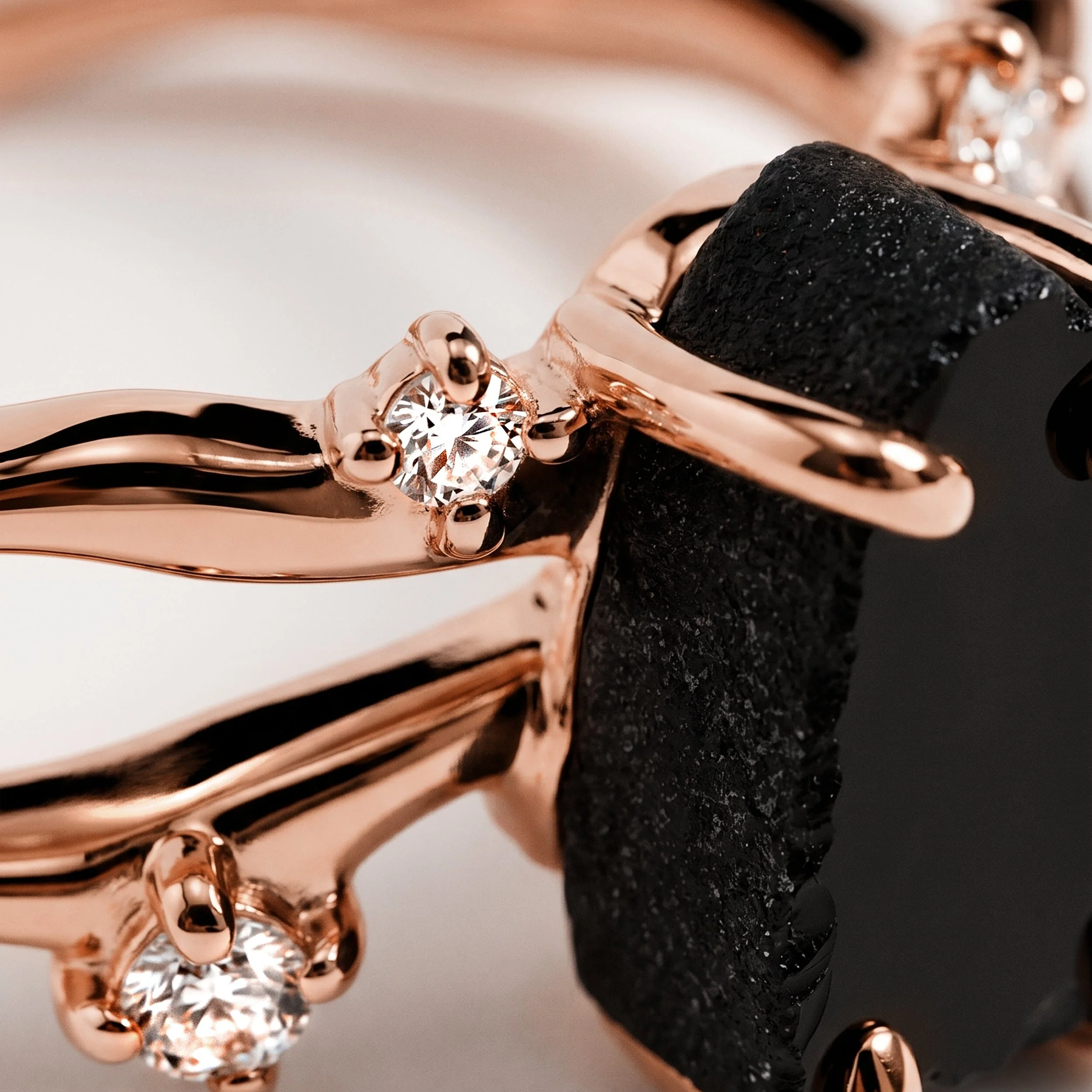Raw Crystal Ring - Flow Black Obsidian - Image 21