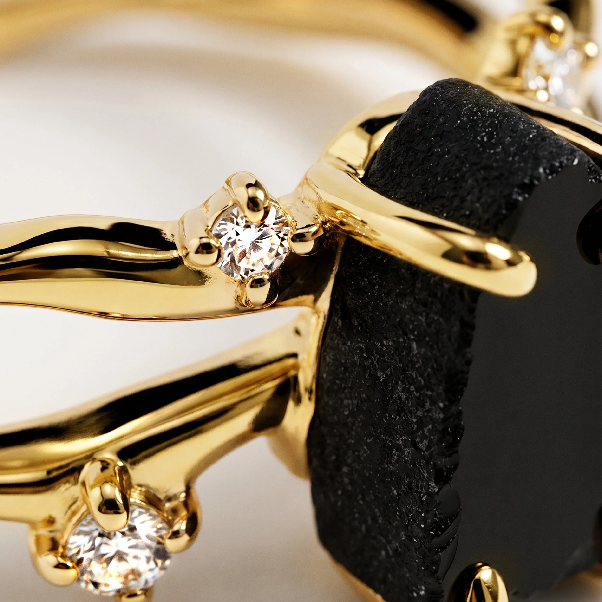 Raw Crystal Ring - Flow Black Obsidian - Image 25