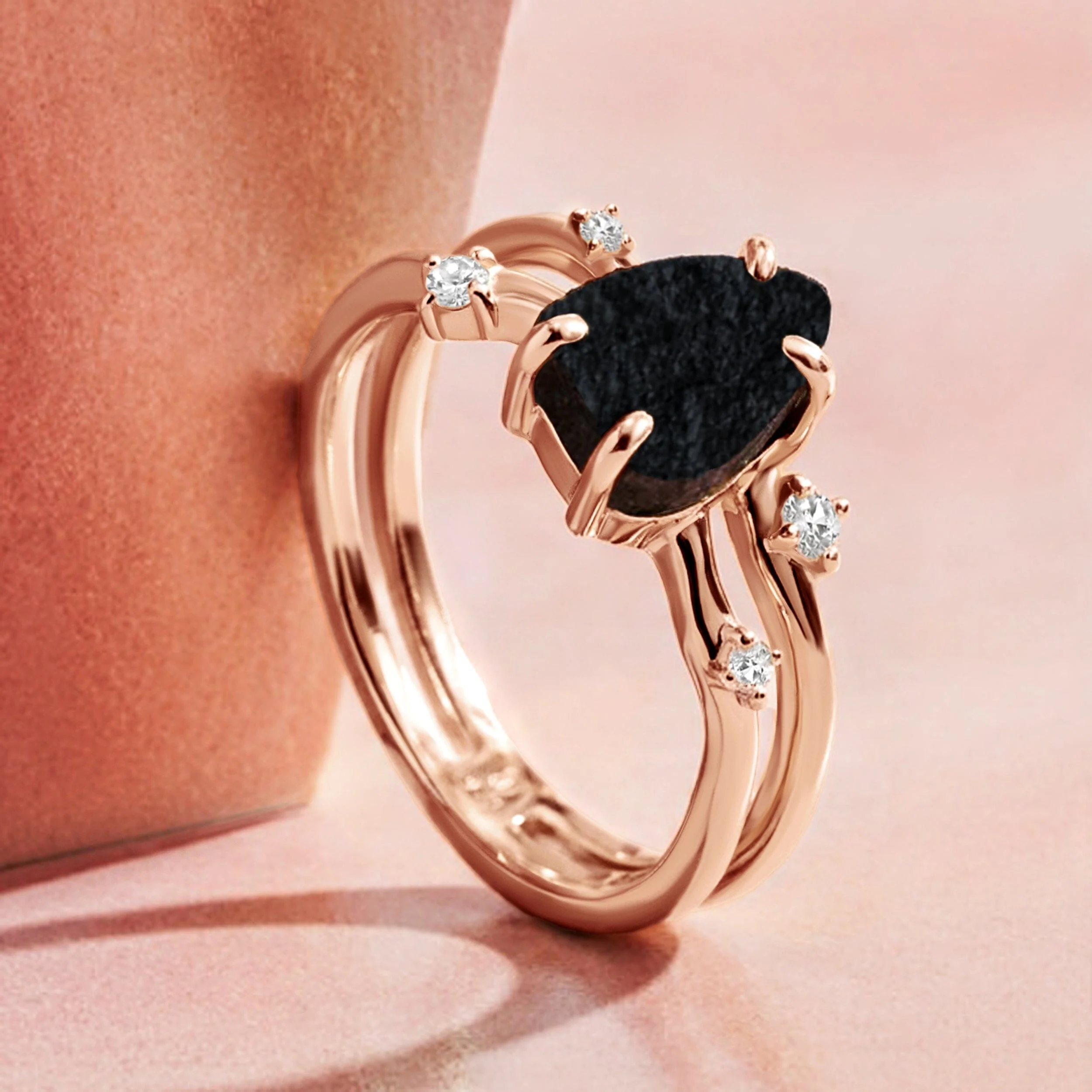 Raw Crystal Ring - Flow Black Obsidian - Image 42