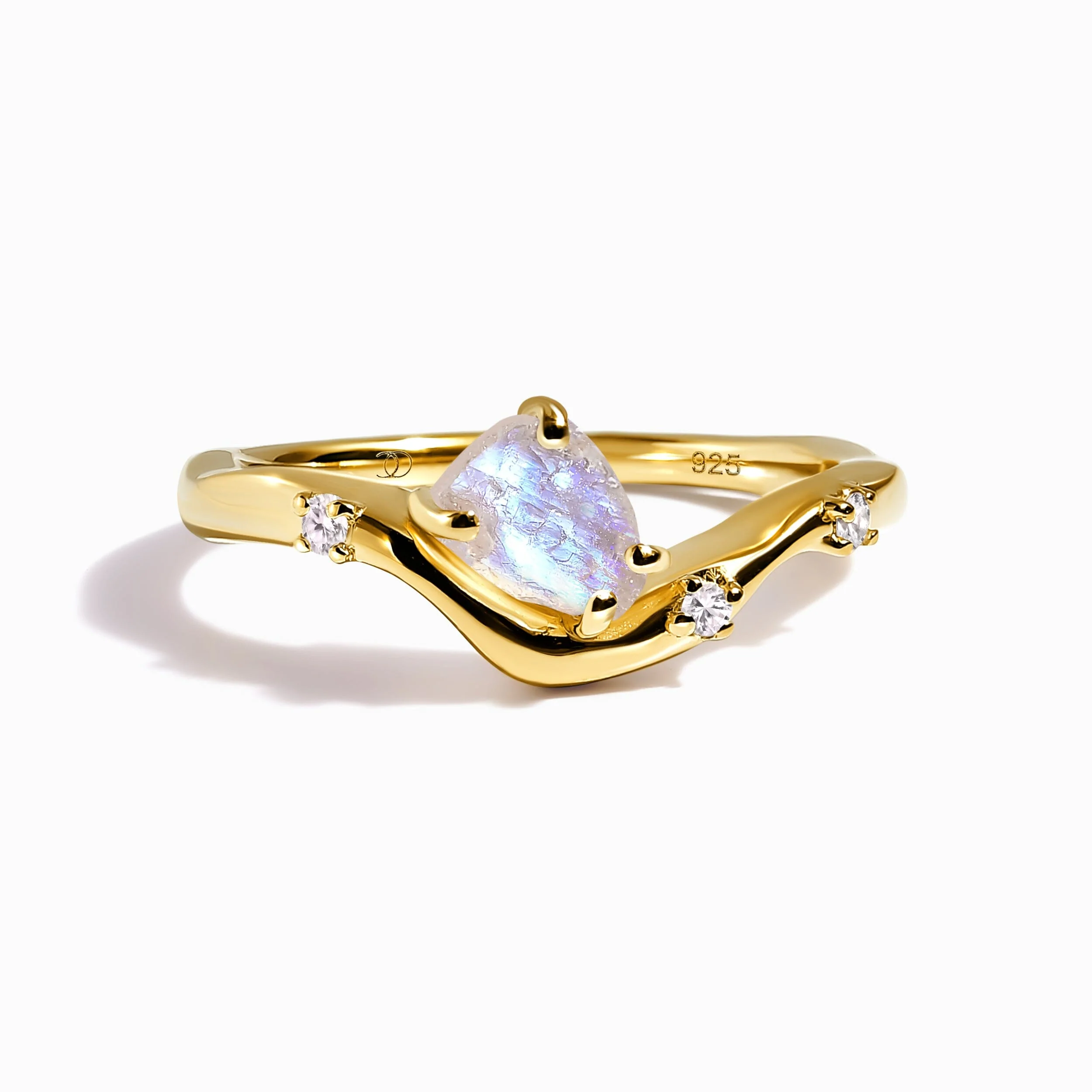 Raw Crystal Ring - Moonstone Arc of Origin - Image 3