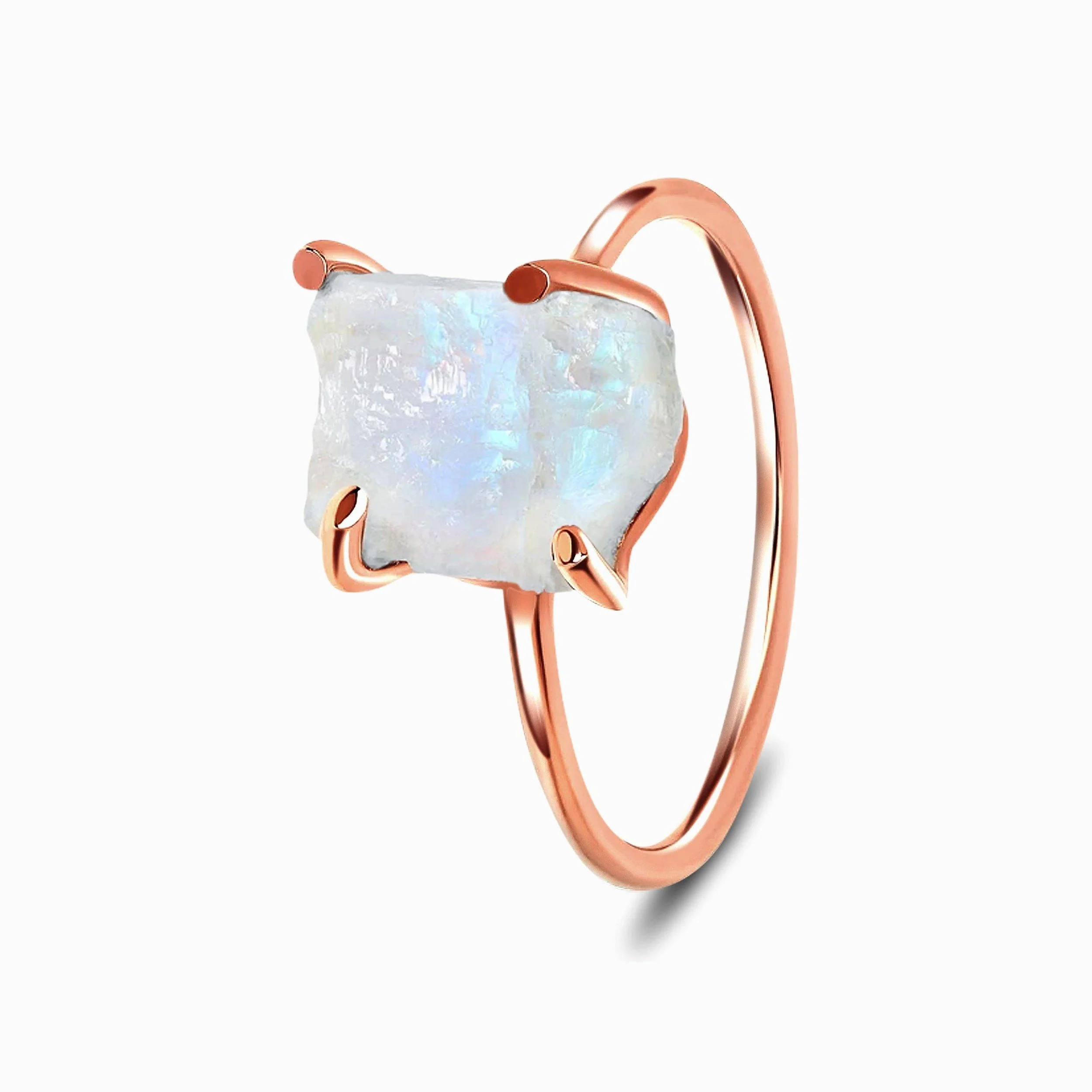 Raw Crystal Ring - Petite Moonstone - Image 12