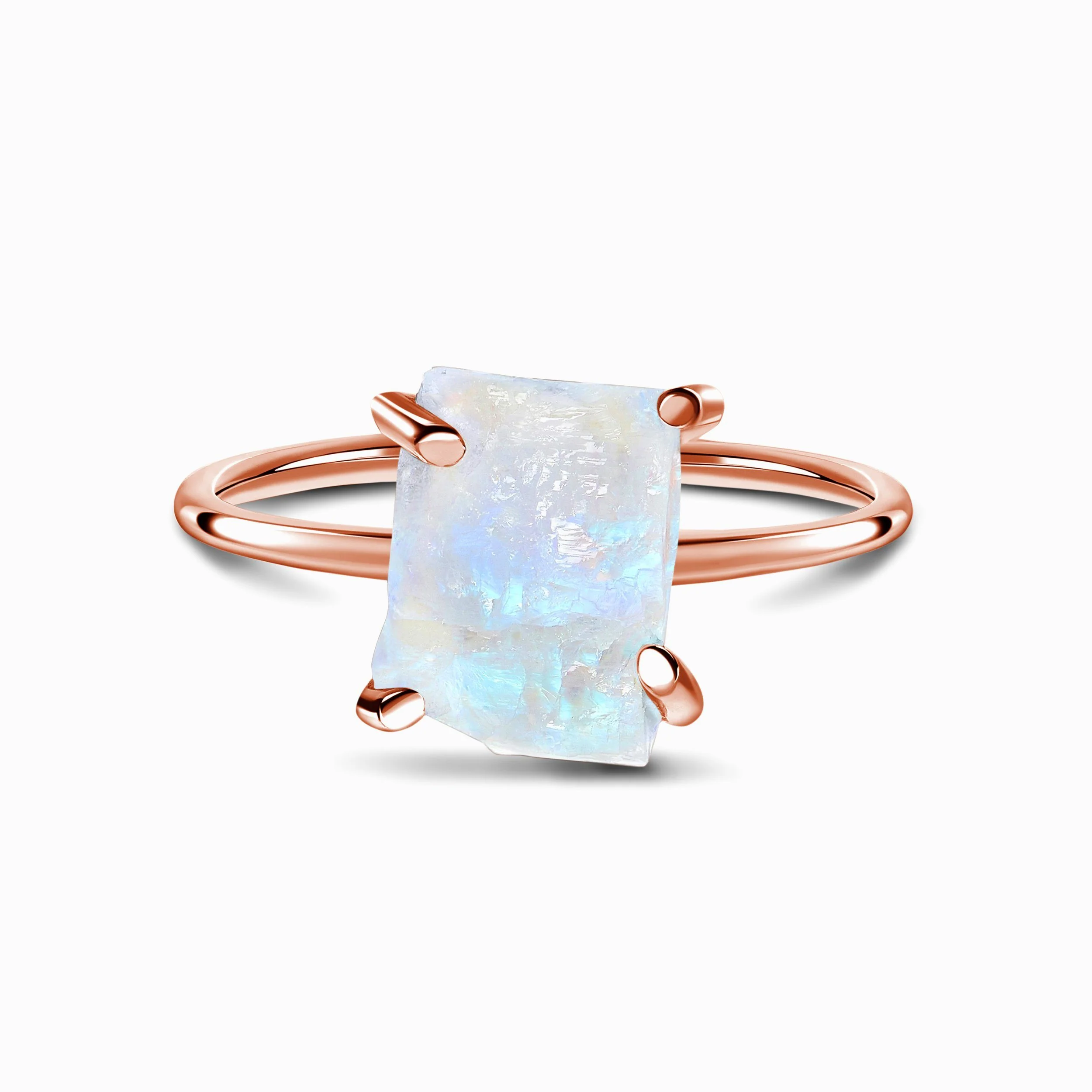Raw Crystal Ring - Petite Moonstone - Image 3