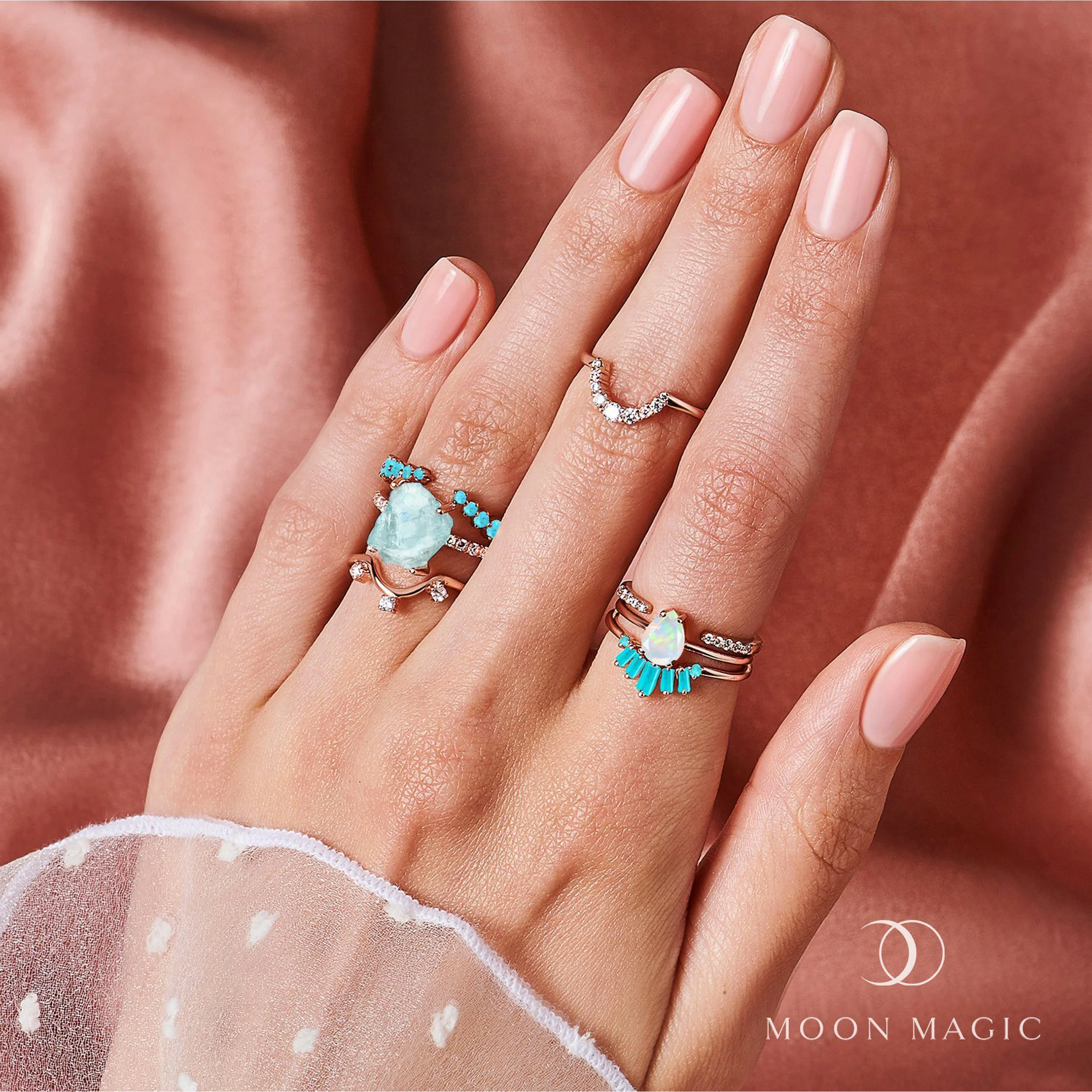 Raw Crystal Ring - Ritzy Aquamarine - Image 11