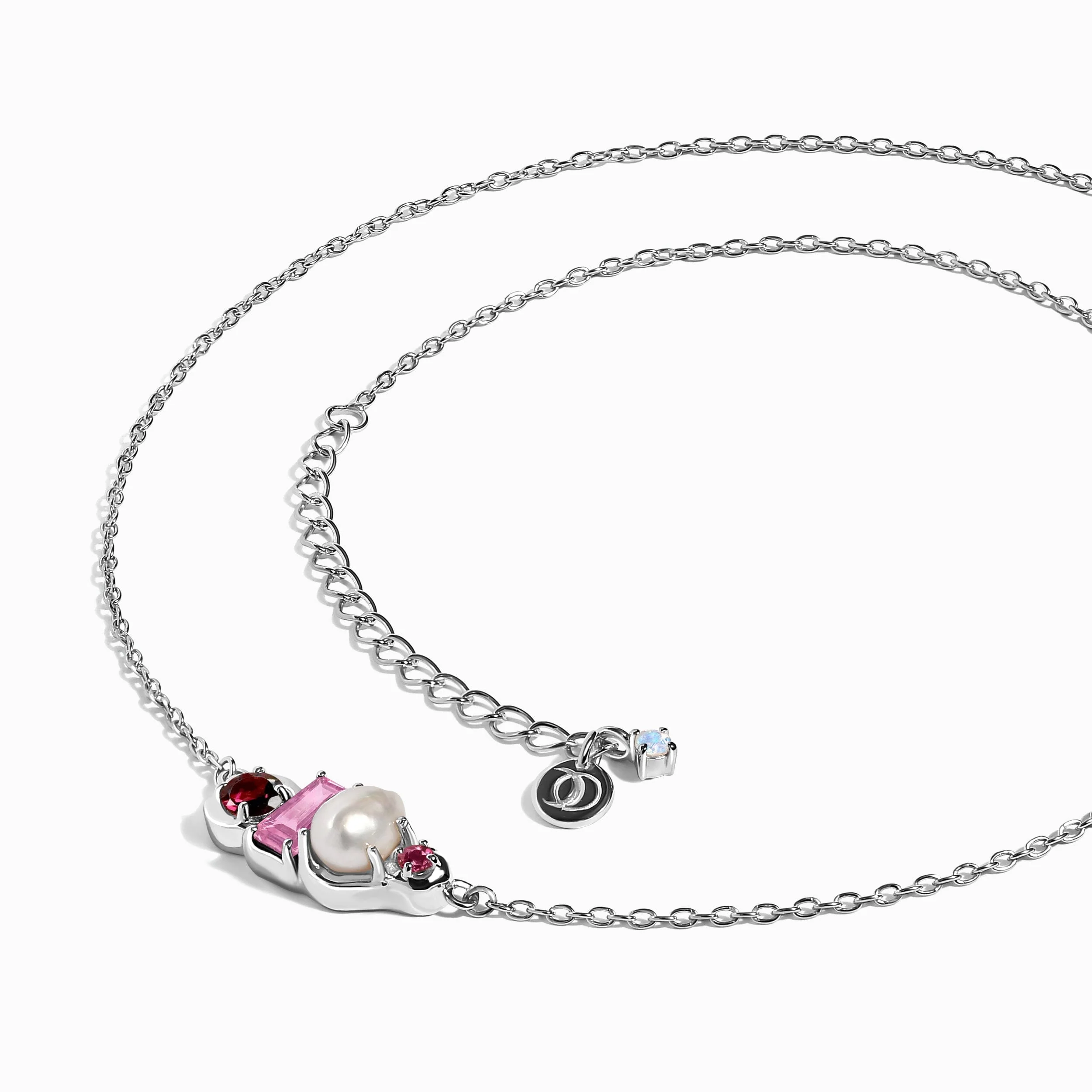 Rhodolite Garnet Pearl Necklace - Treasure - Image 12