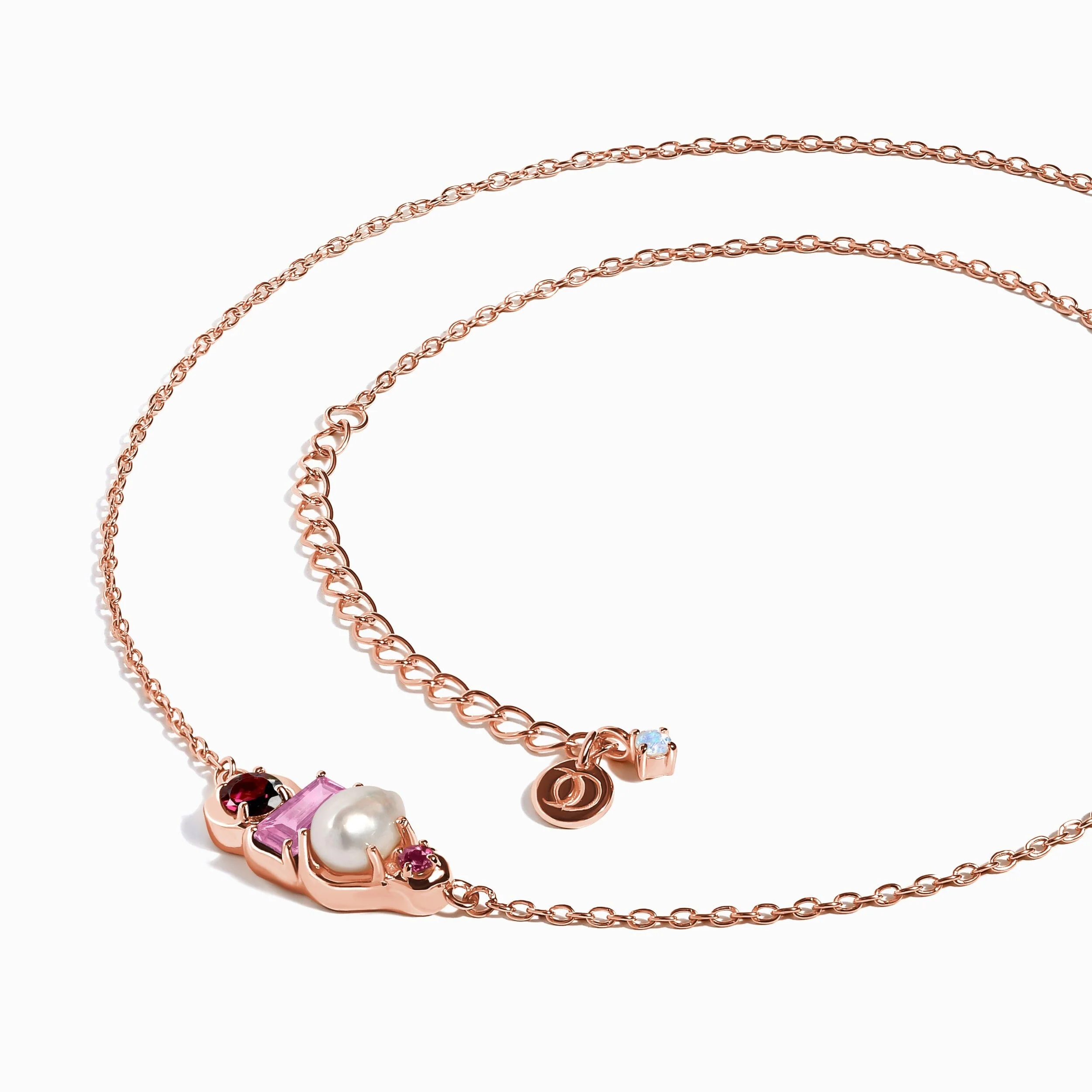 Rhodolite Garnet Pearl Necklace - Treasure - Image 13
