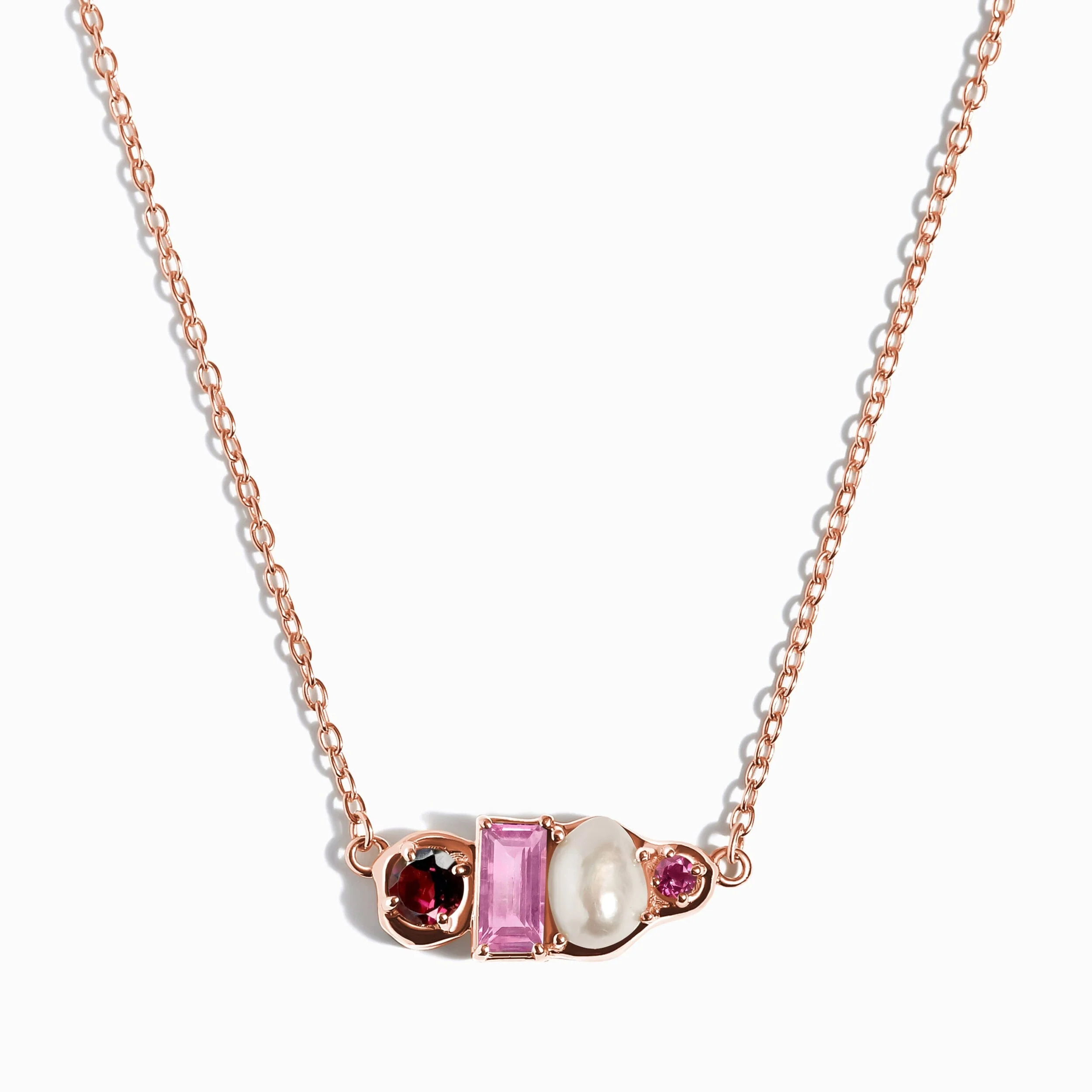 Rhodolite Garnet Pearl Necklace - Treasure - Image 4