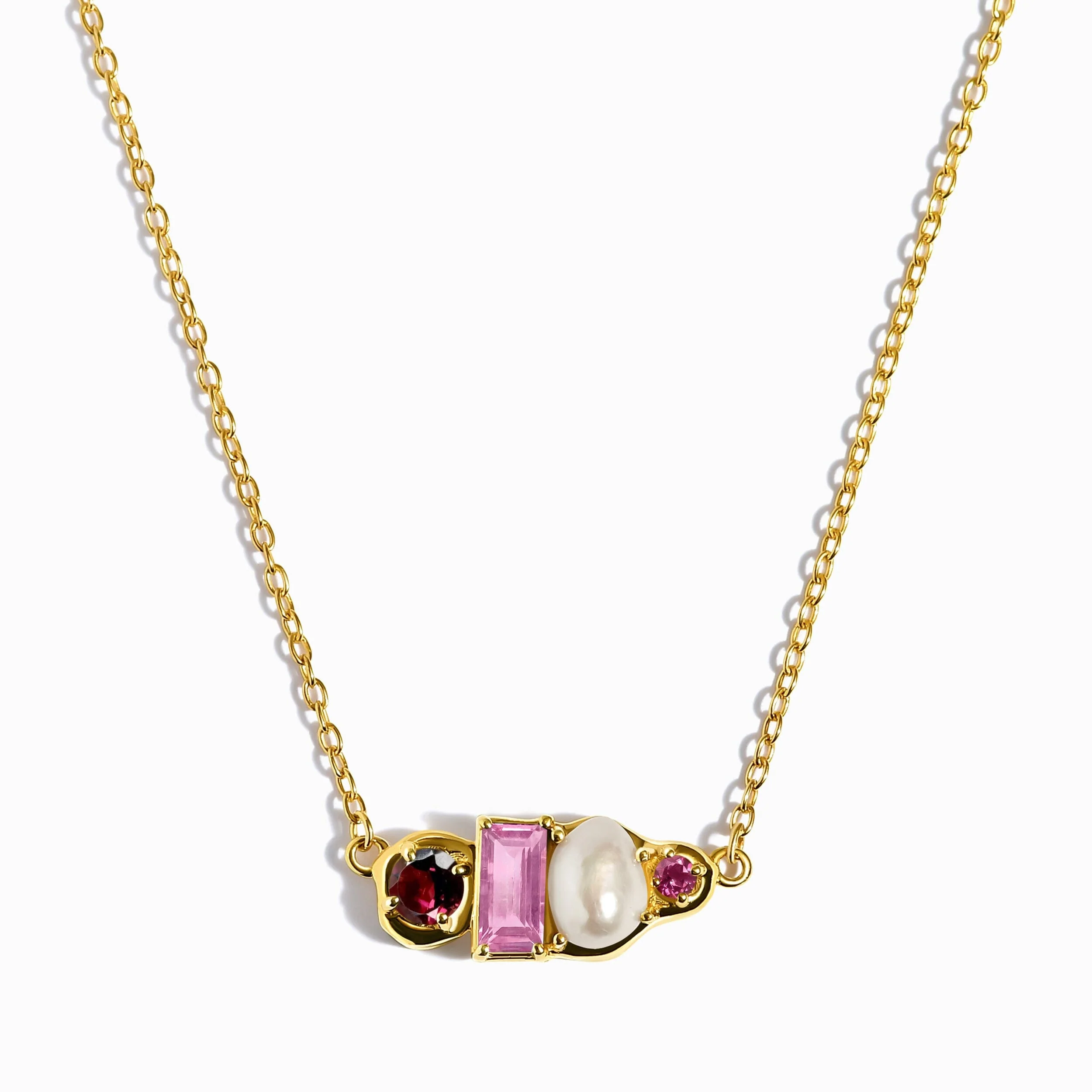 Rhodolite Garnet Pearl Necklace - Treasure - Image 7