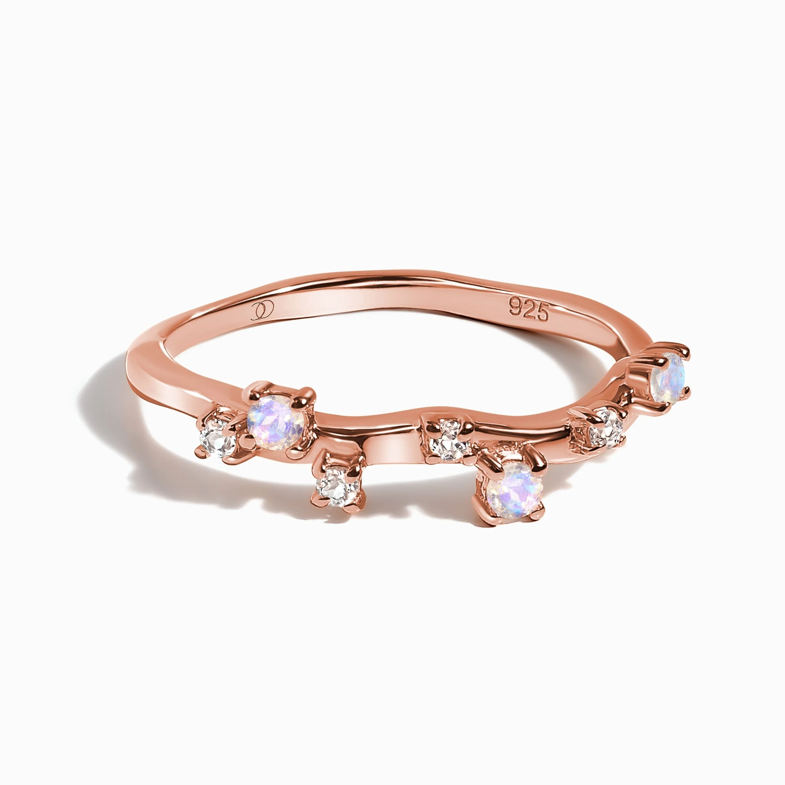 Moonstone Ring - Stardust Band - Image 3