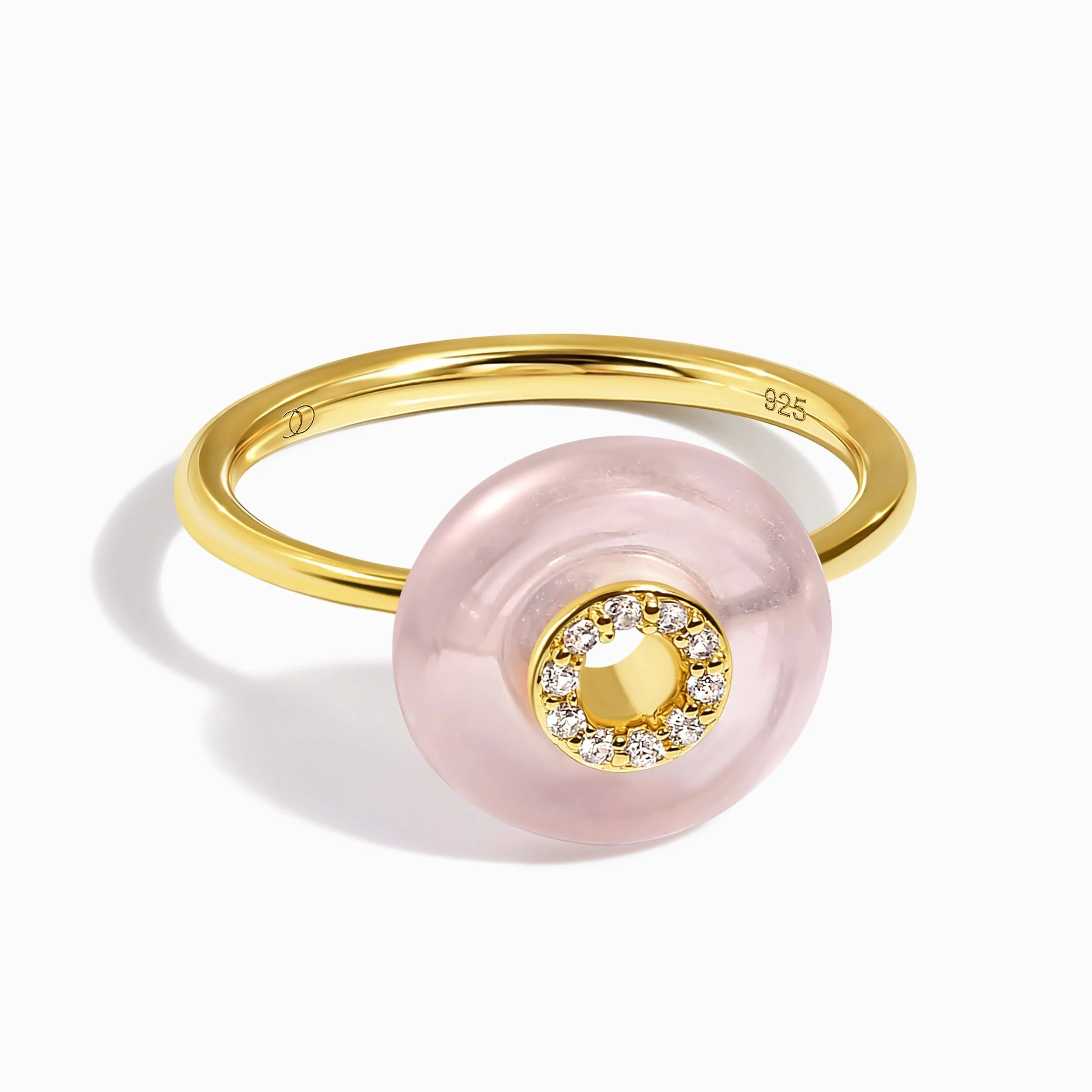 Rose Quartz Fidget Ring - Liora - Image 14