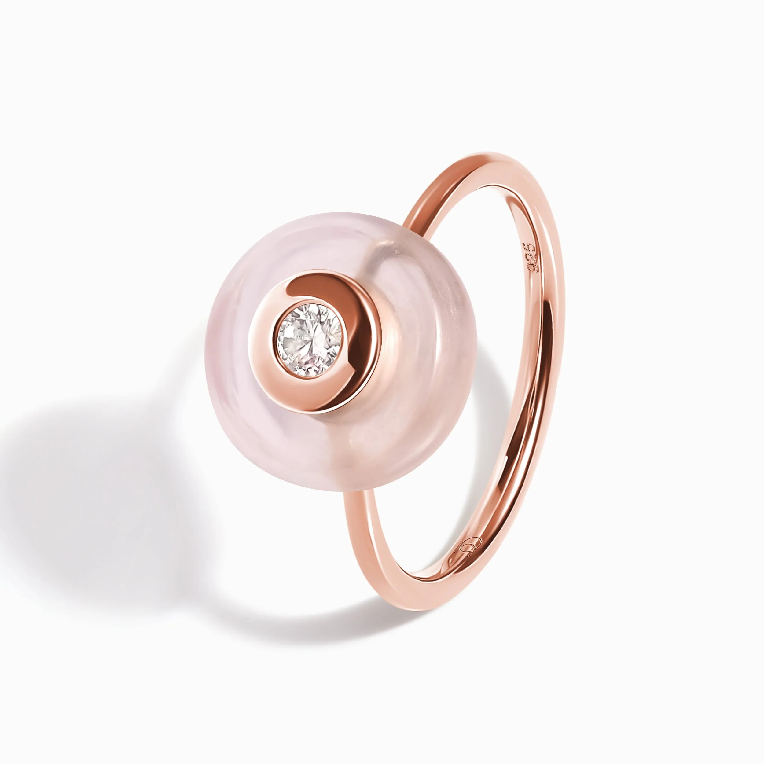Rose Quartz Fidget Ring - Ora - Image 17
