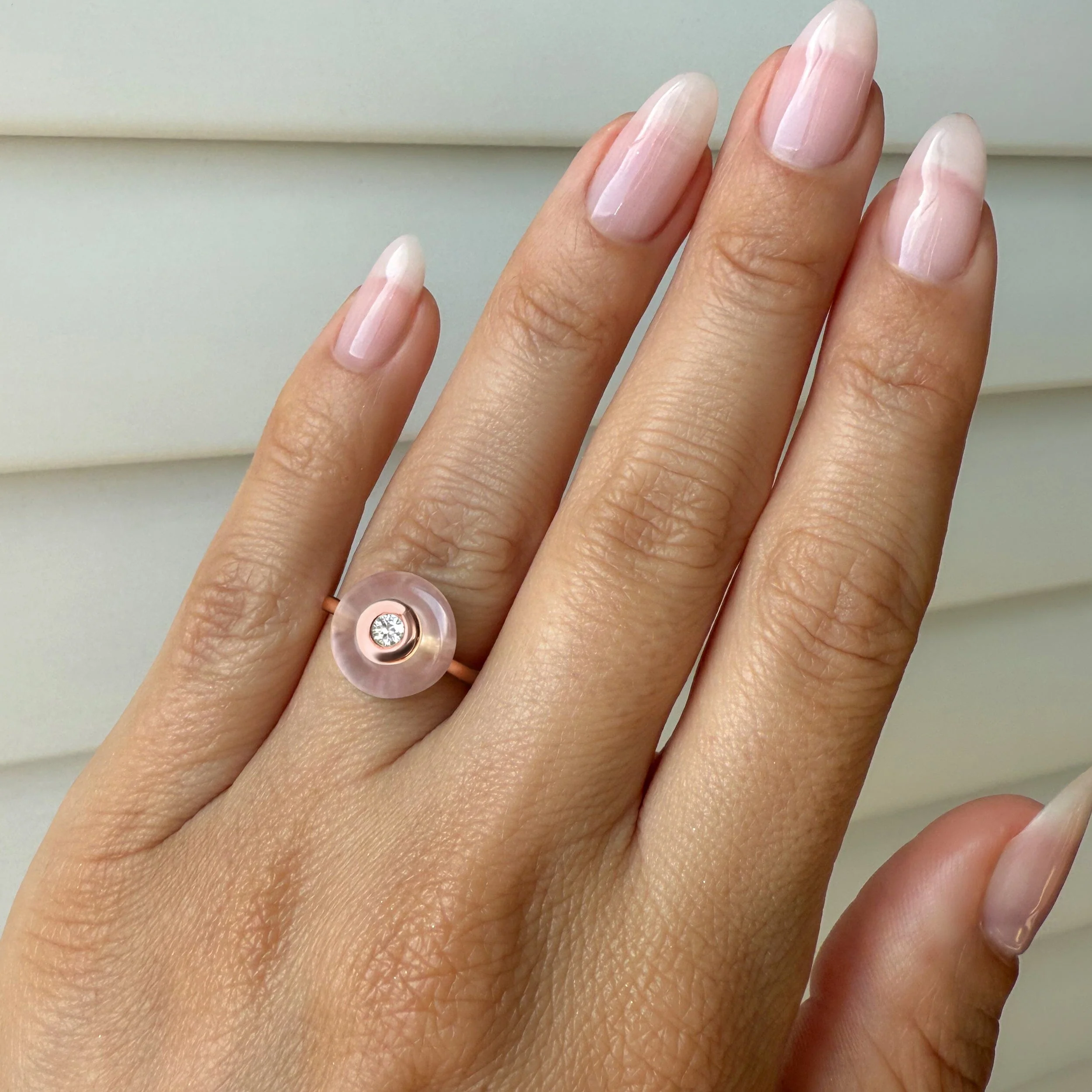 Rose Quartz Fidget Ring - Ora - Image 4