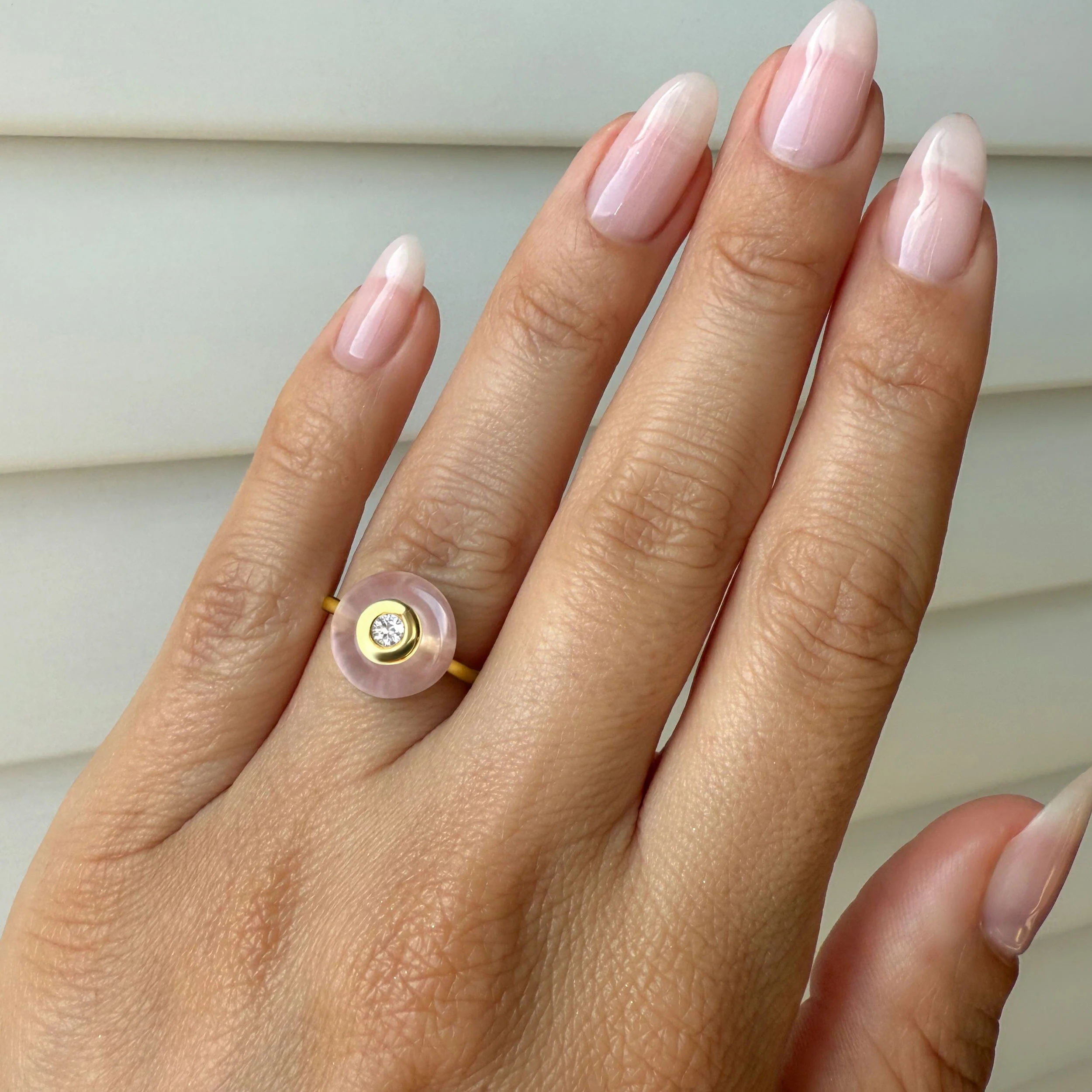 Rose Quartz Fidget Ring - Ora - Image 6