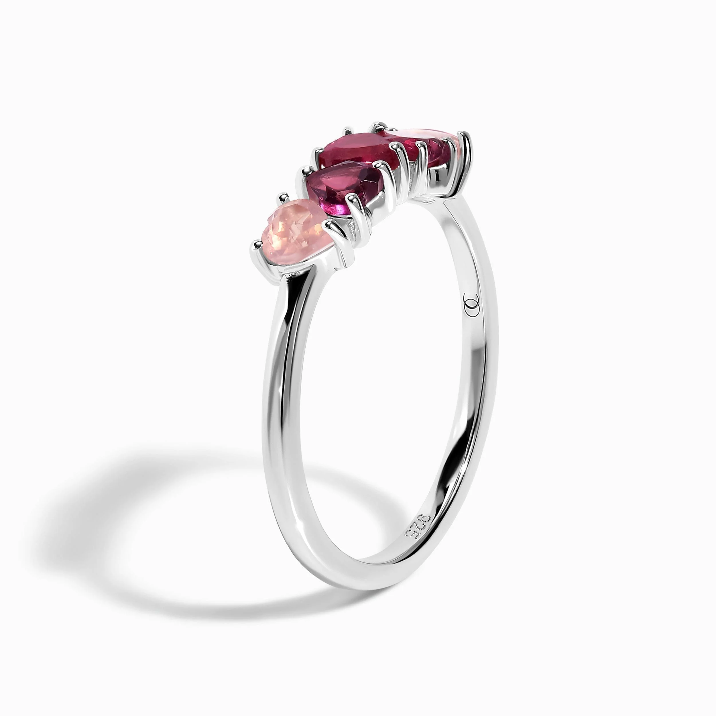Rose Quartz Rhodolite Ring - Crush On You - Image 11