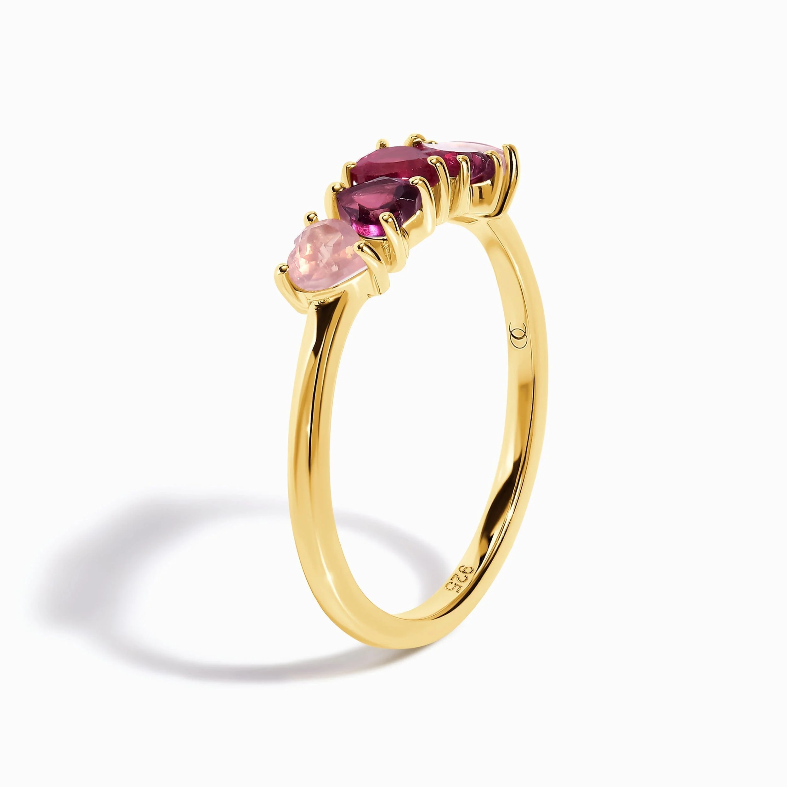 Rose Quartz Rhodolite Ring - Crush On You - Image 21