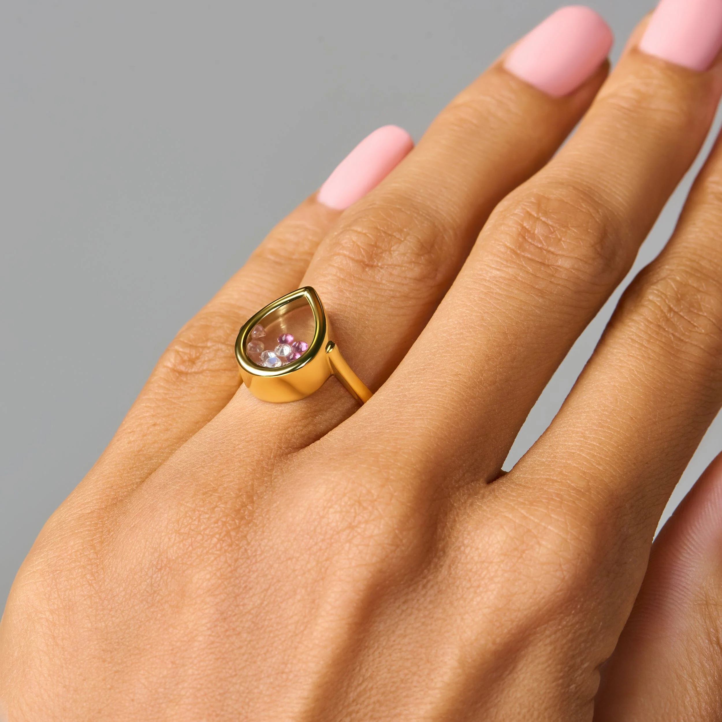 Rose Quartz Rhodolite Ring - Gem Glide - Image 21