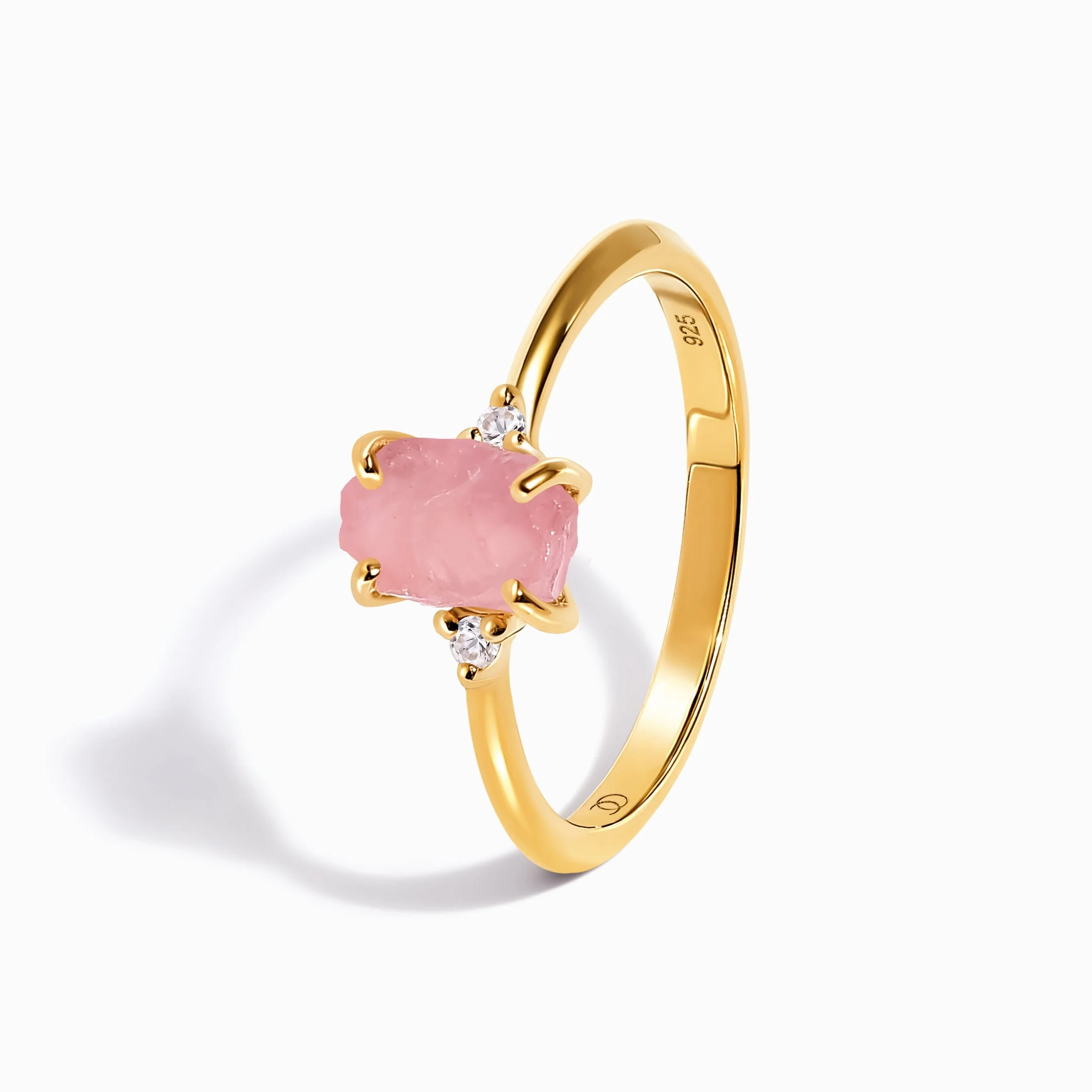 Rose Quartz Ring - Petite Raw Allure - Image 11