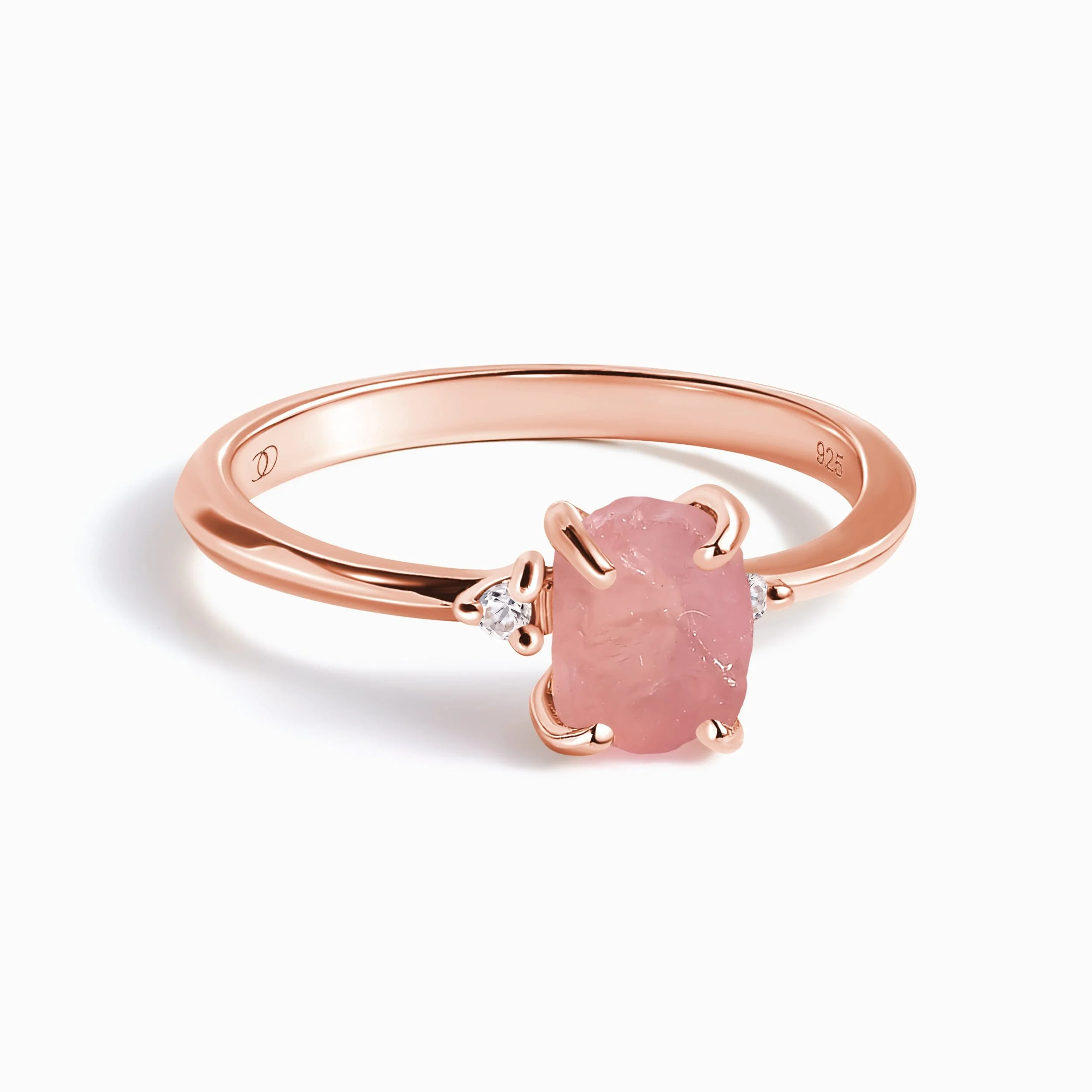 Rose Quartz Ring - Petite Raw Allure - Image 5