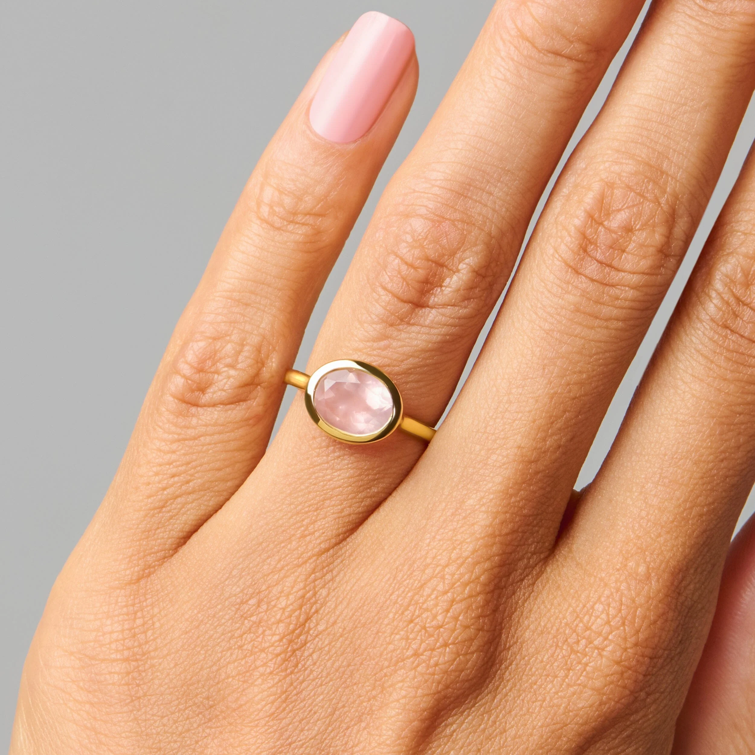 Rose Quartz Skin Touch Ring - Feel the Love - Image 9