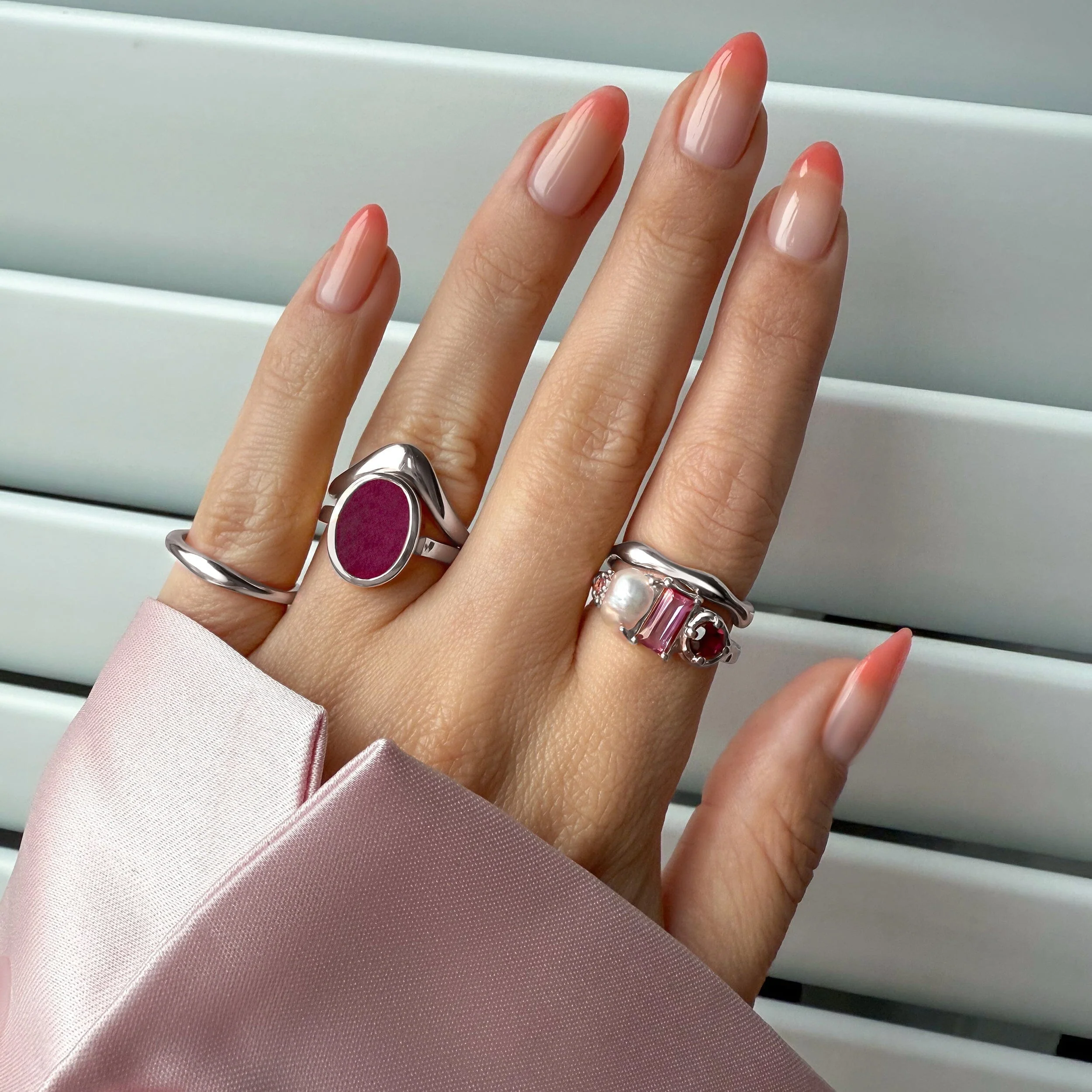 Crystal Ring - Enfolded Pink Quartz - Image 11