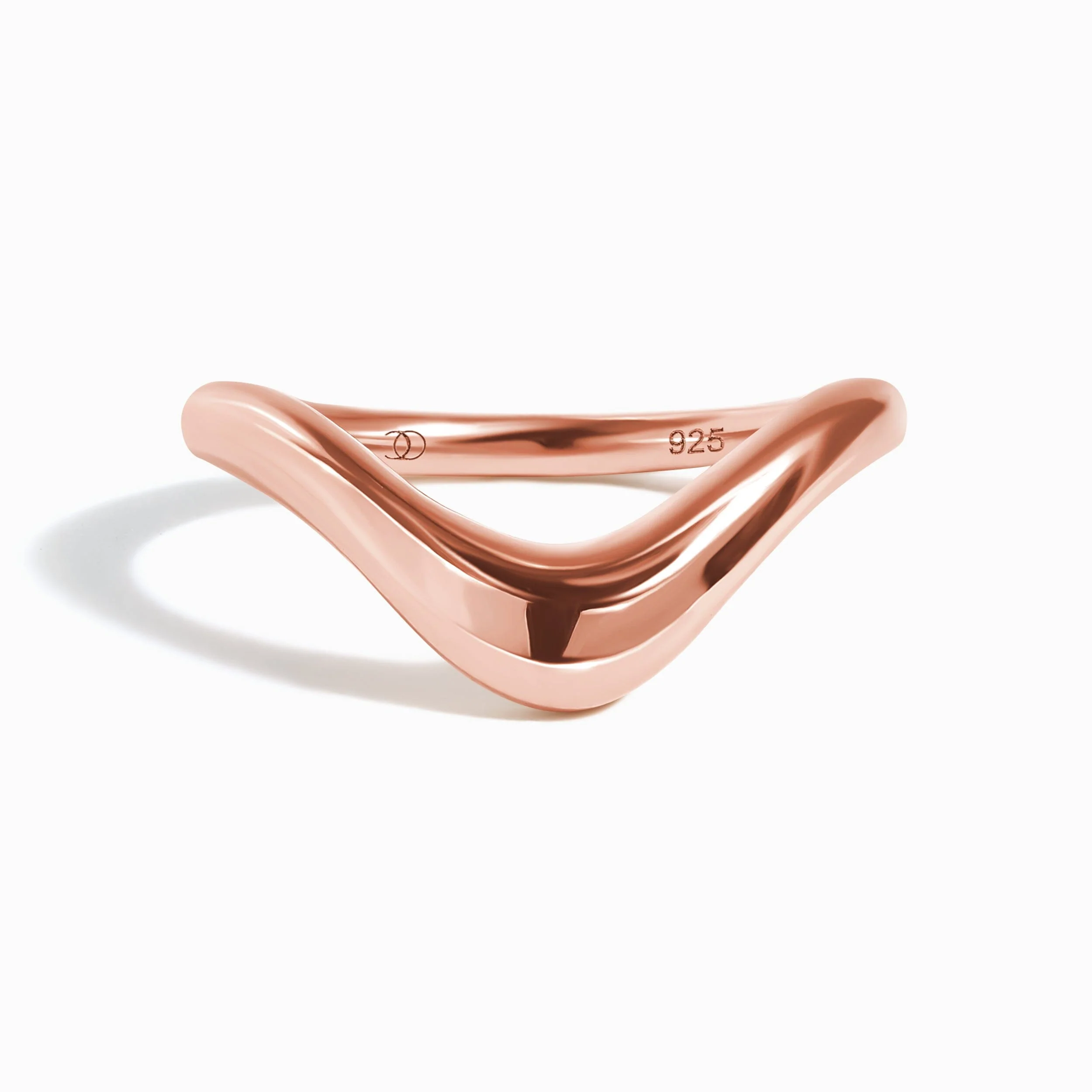 Stackable Ring Band - Dome Wishbone - Image 5