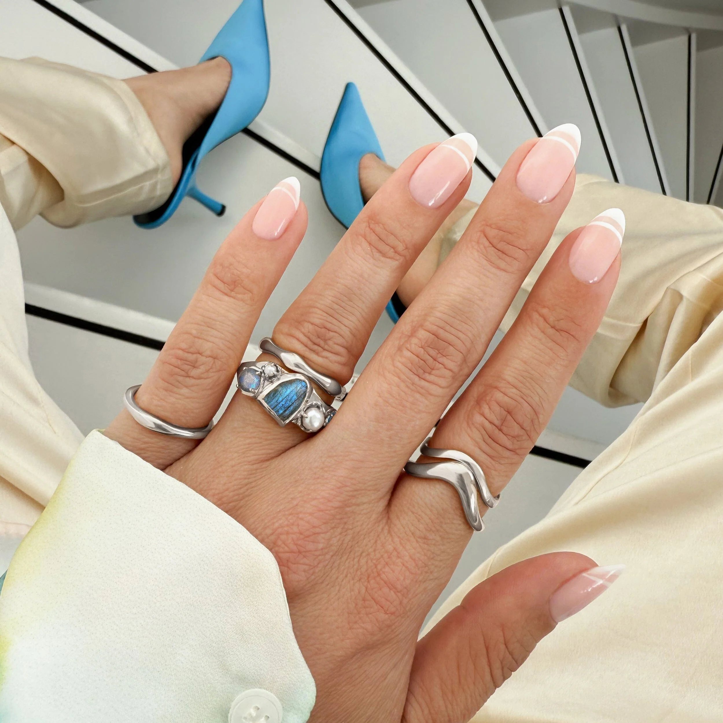 Twilight Heirloom Ring - Magma Band & Waves Band - Image 9