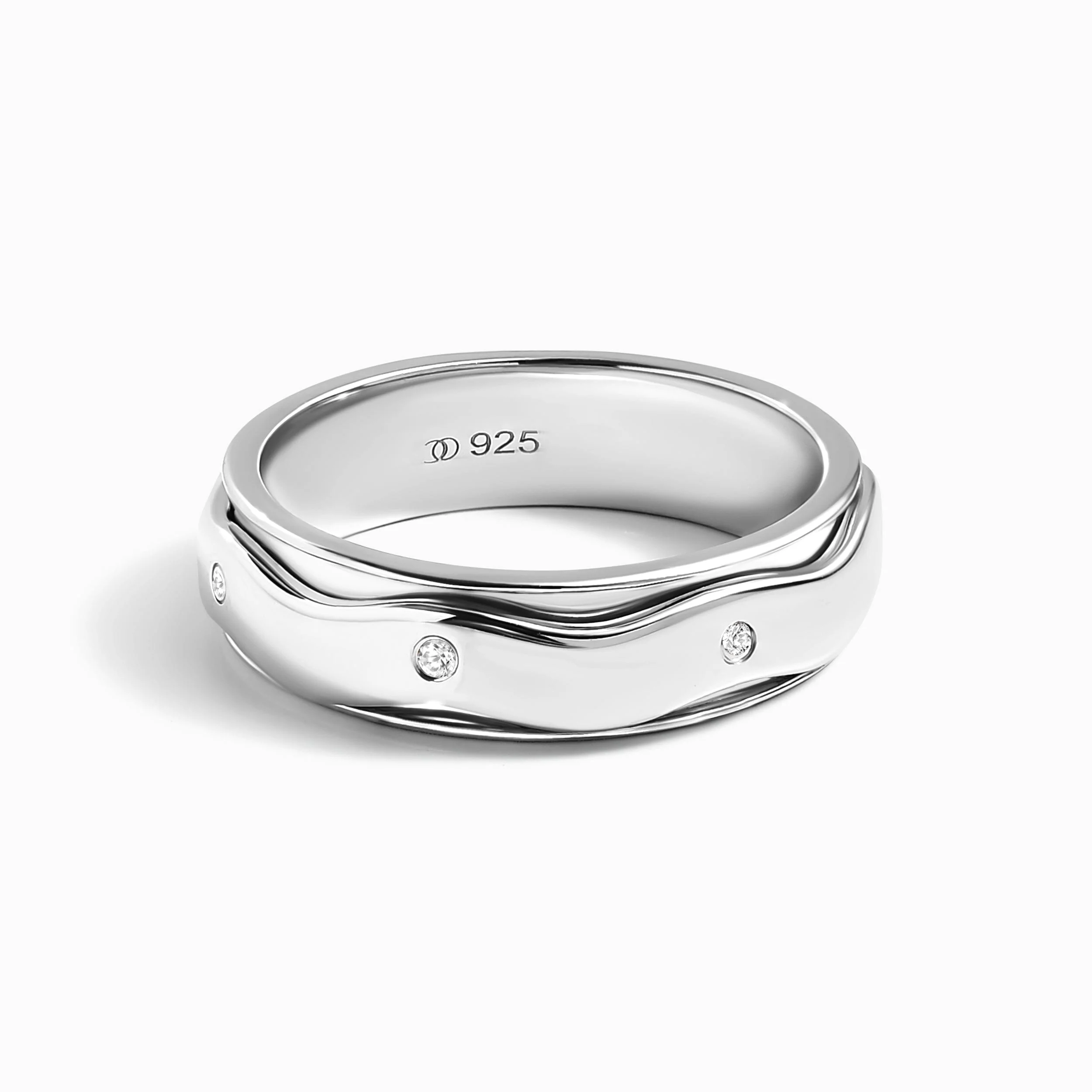 White Zircon Fidget Ring - Spinning Clarity - Image 23