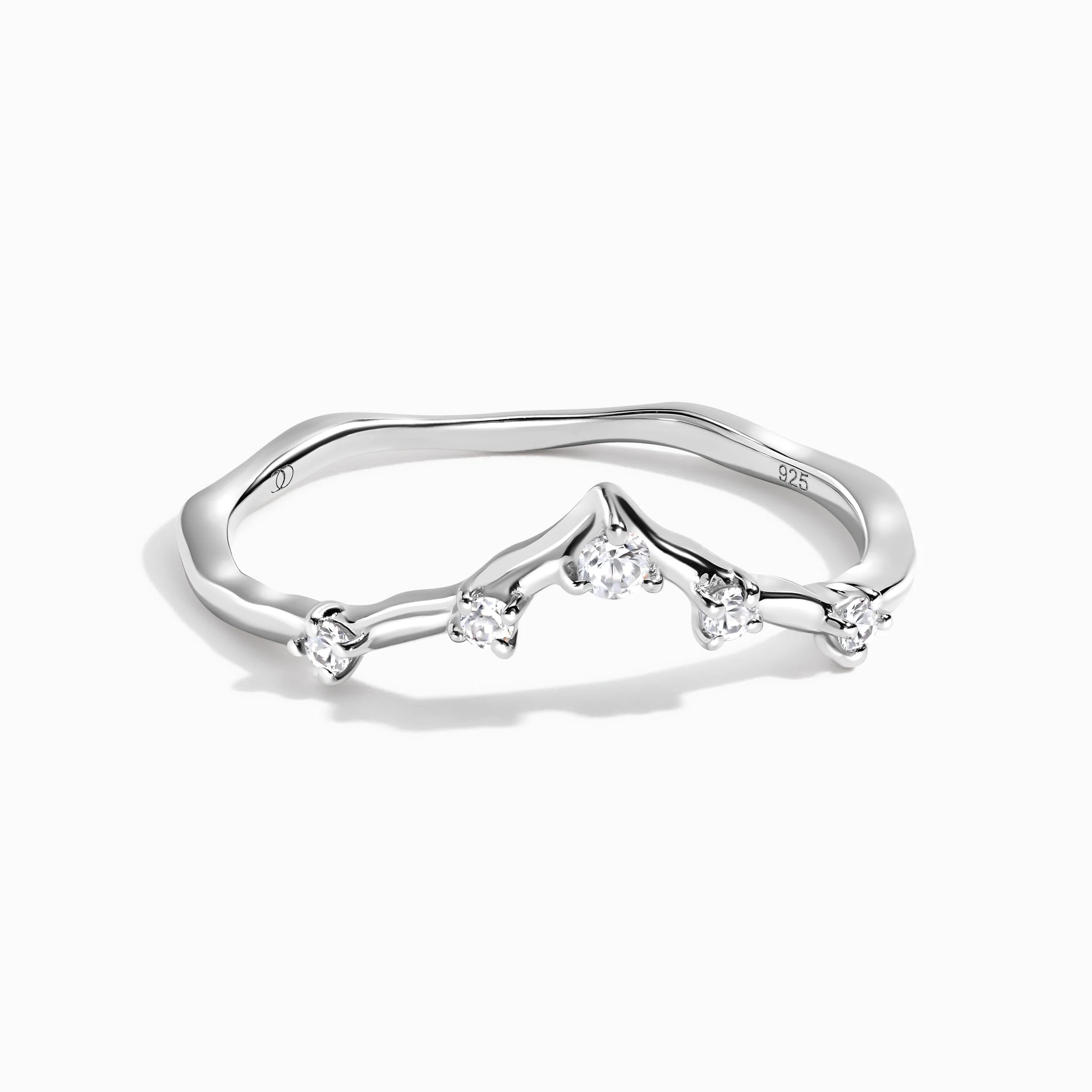 White Zircon Ring - Cosmic Crown