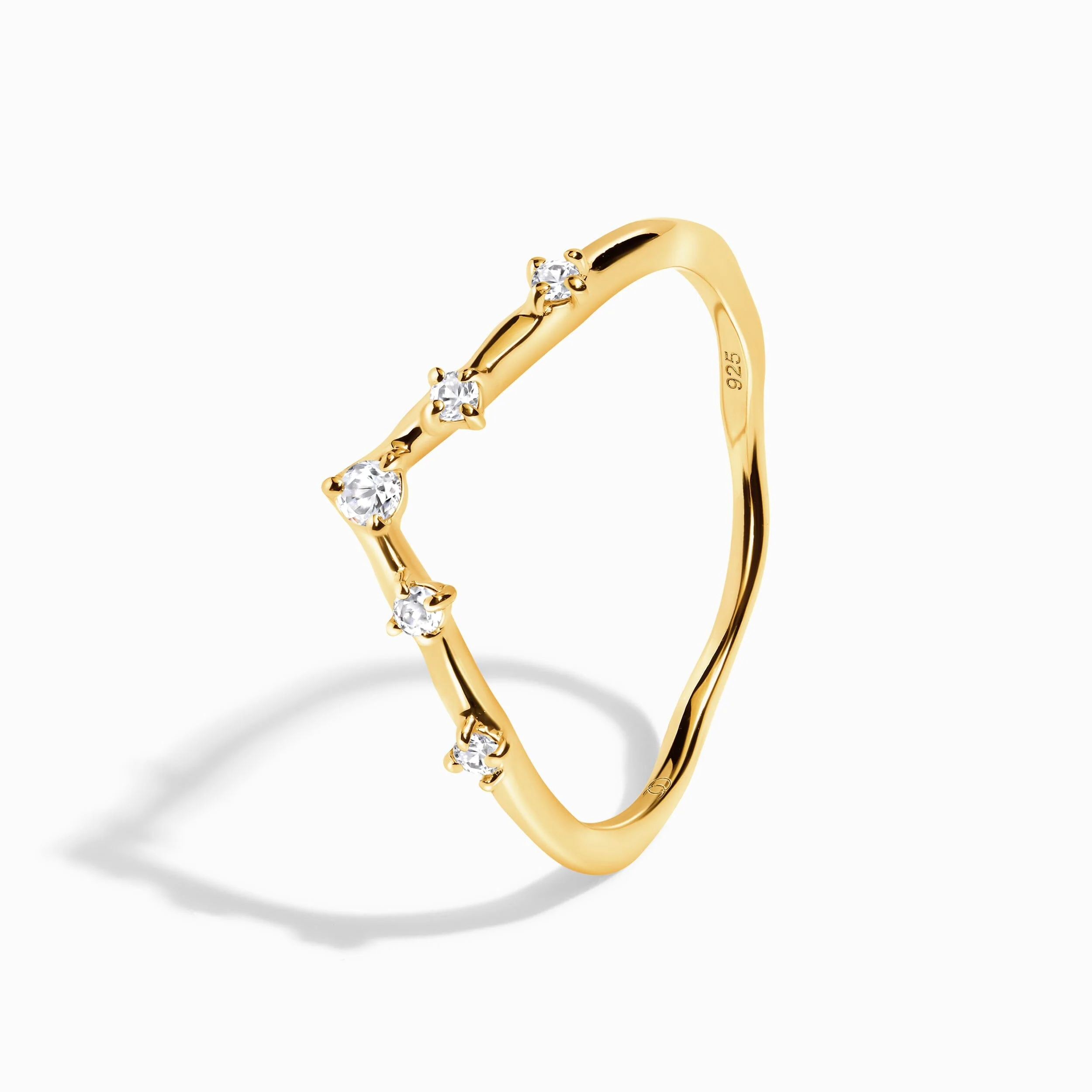 White Zircon Ring - Cosmic Crown - Image 10