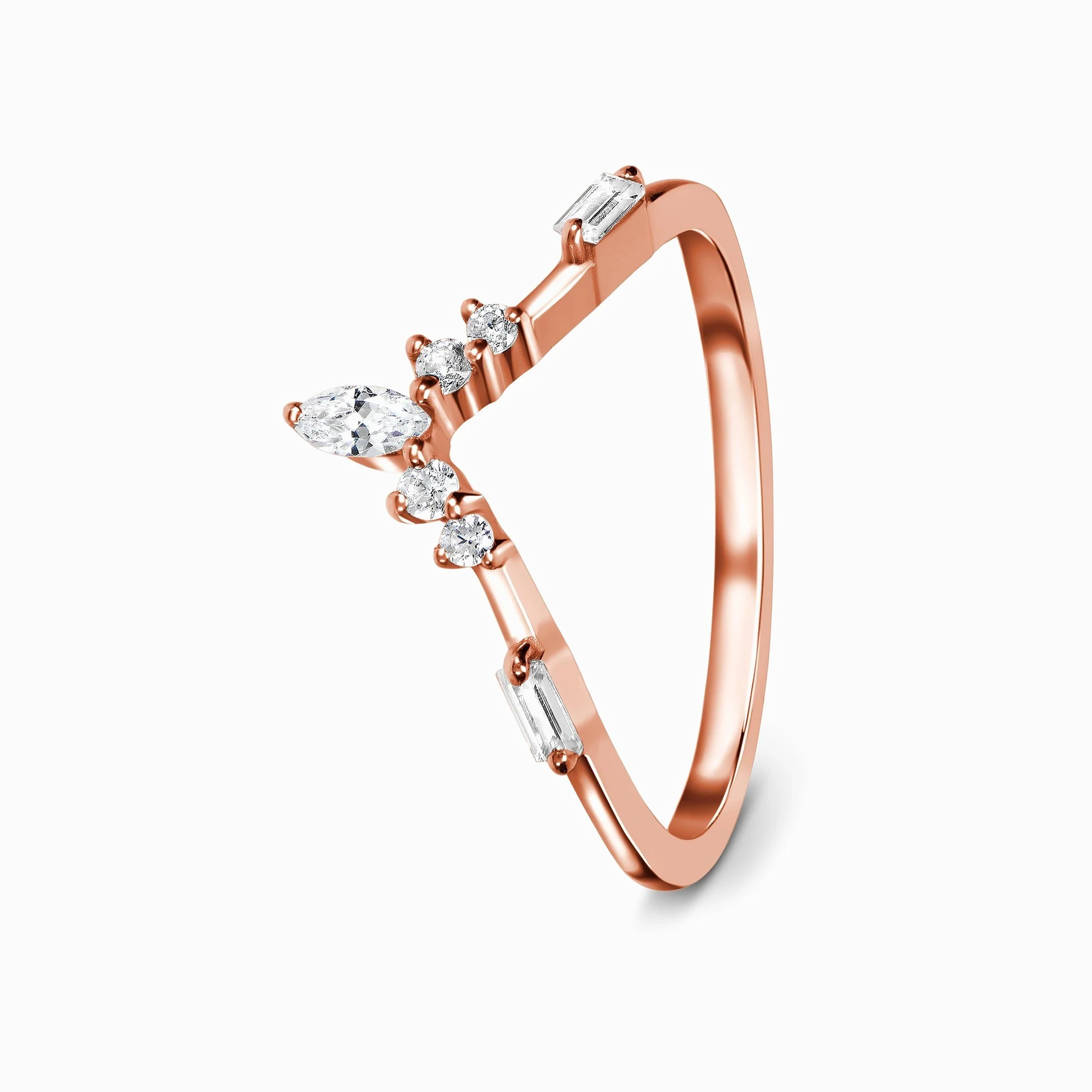 White Zircon Ring - Diadème Band - Image 12