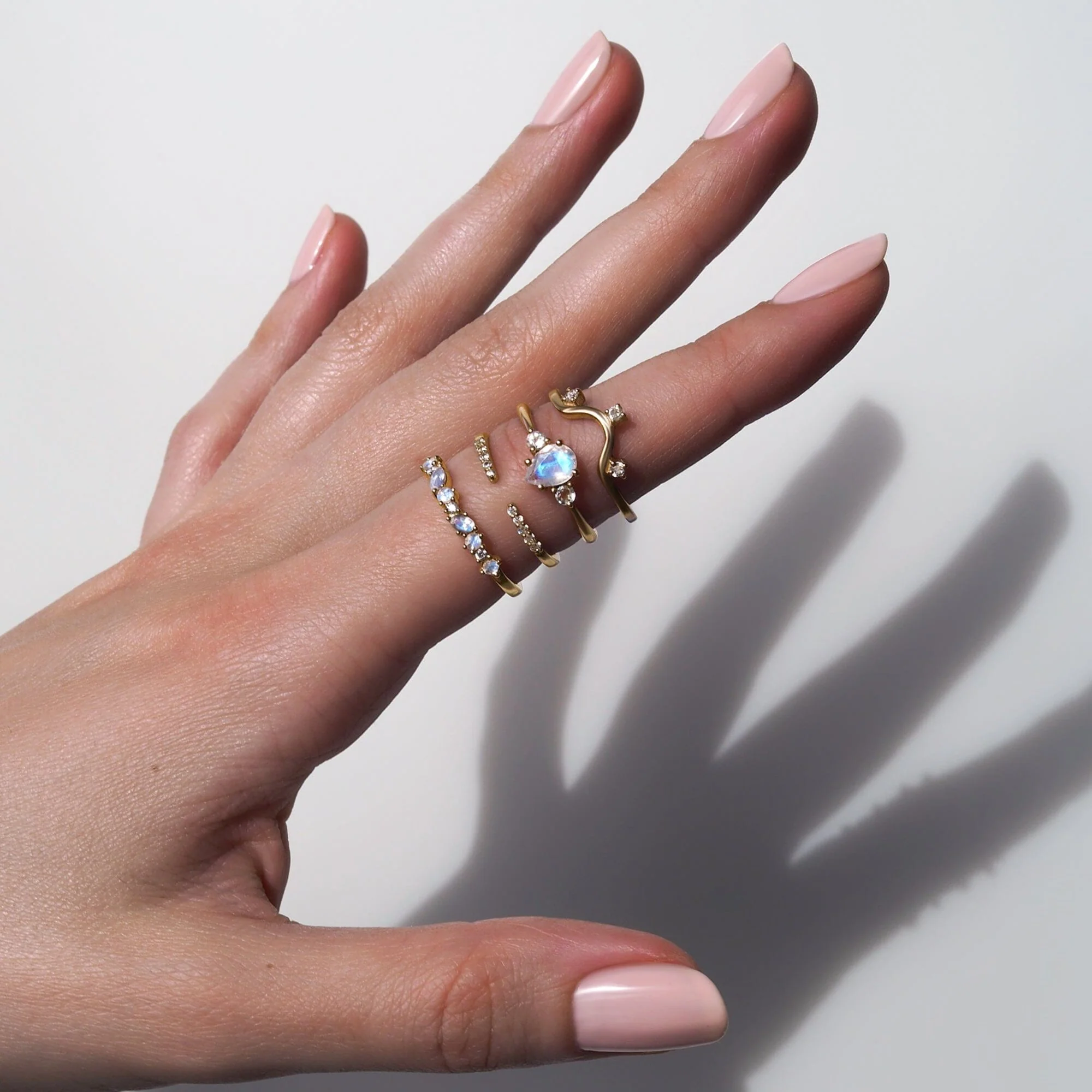 White Zircon Ring - Twinkling Band - Image 19
