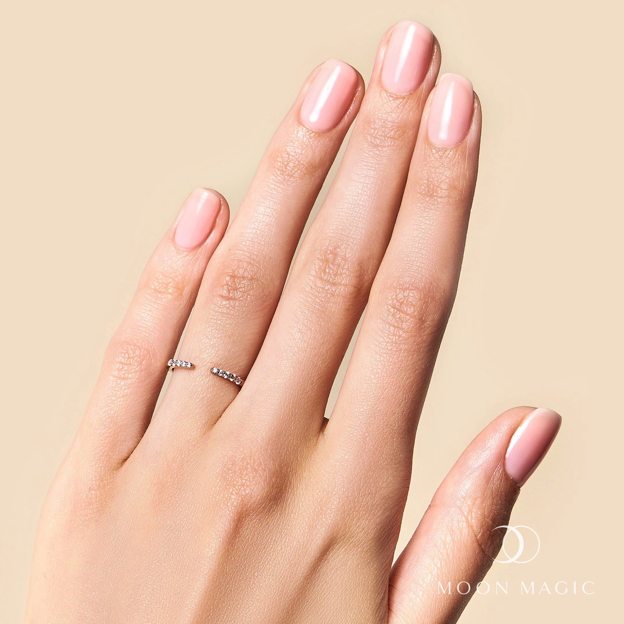 White Zircon Ring - Twinkling Band - Image 23