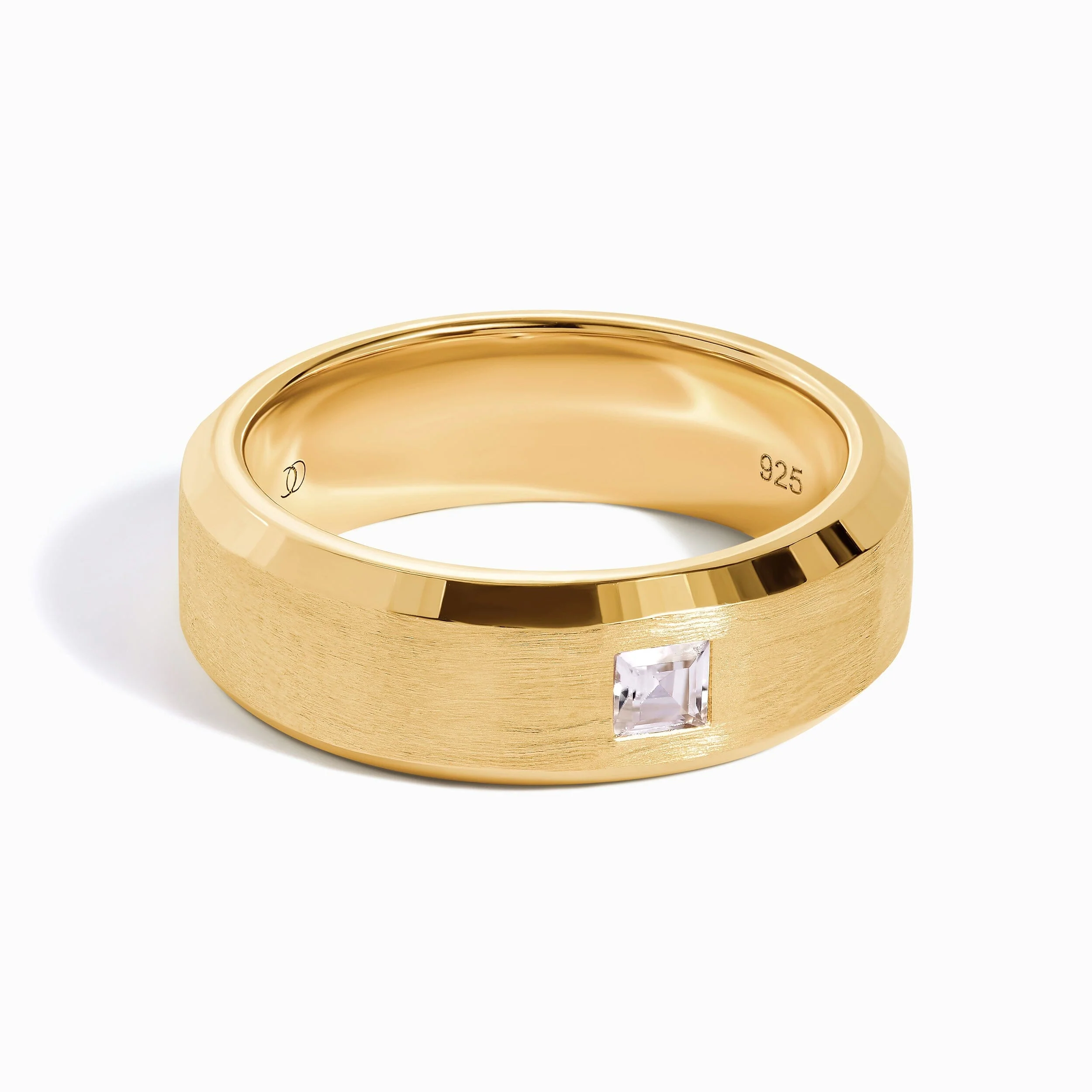 White Zircon Unisex Ring - Crafted - Image 5